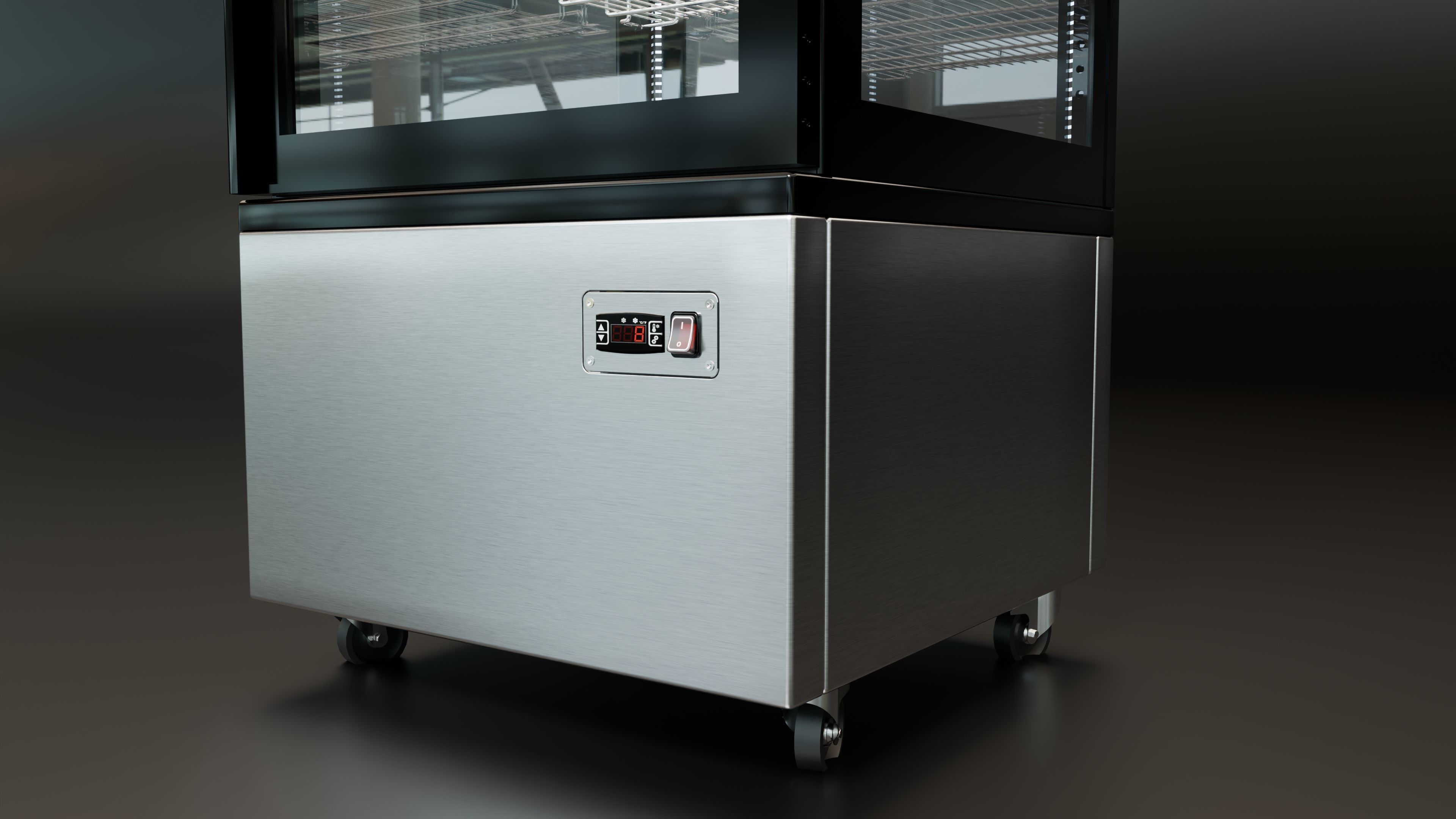 Single Door Showcase Fridge 3D model_3