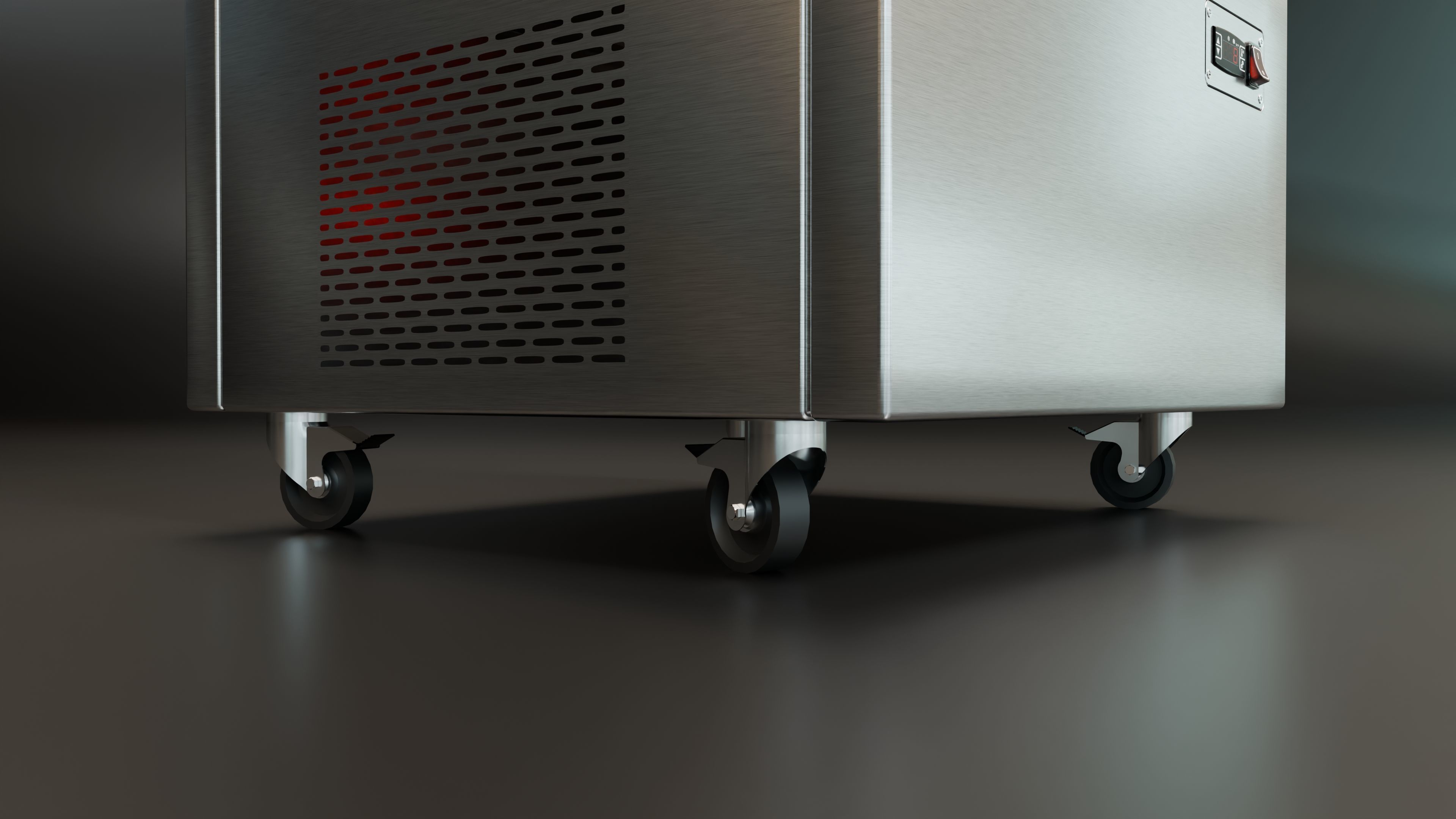 Single Door Showcase Fridge 3D model_6