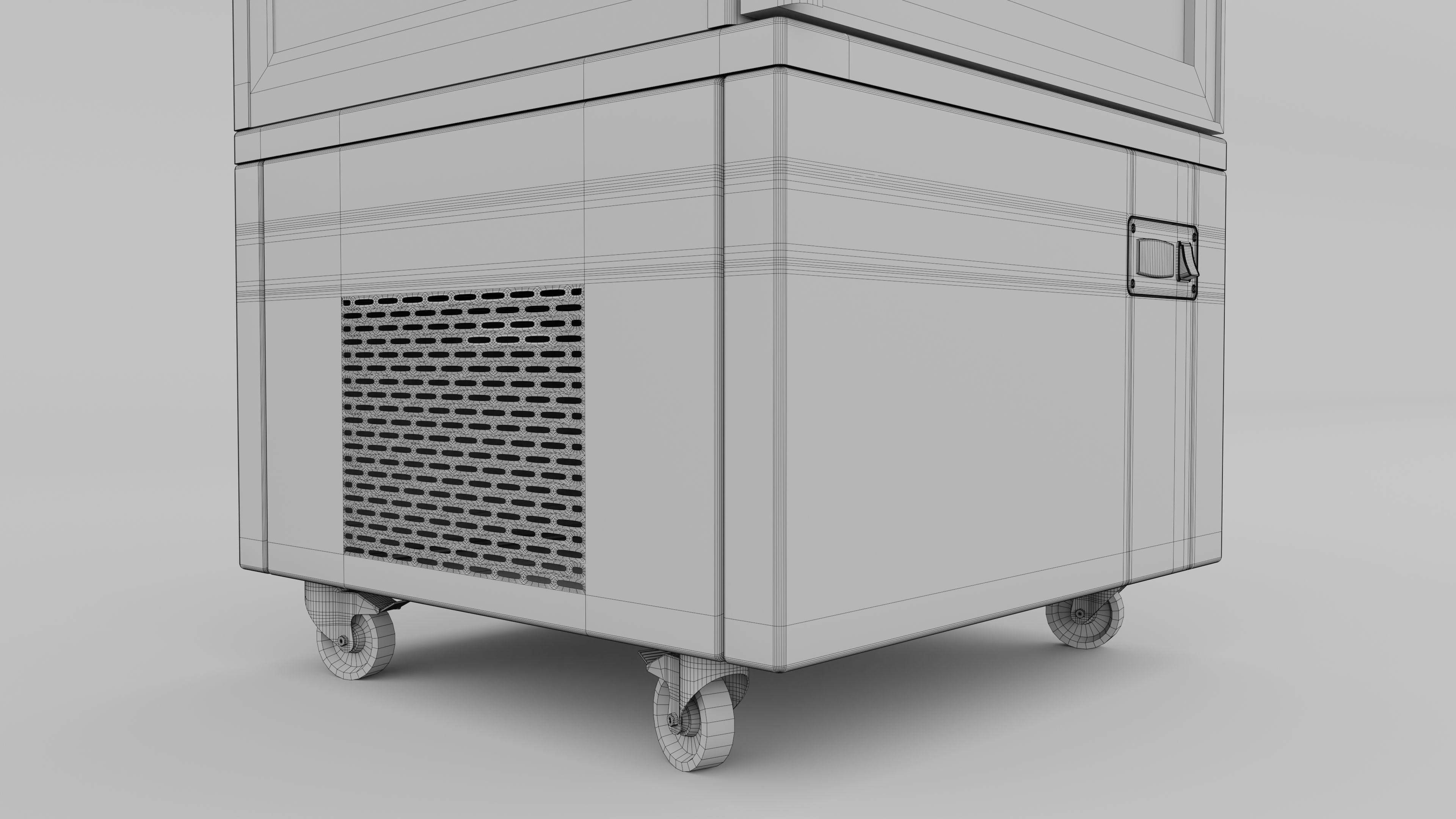 Single Door Showcase Fridge 3D model_12