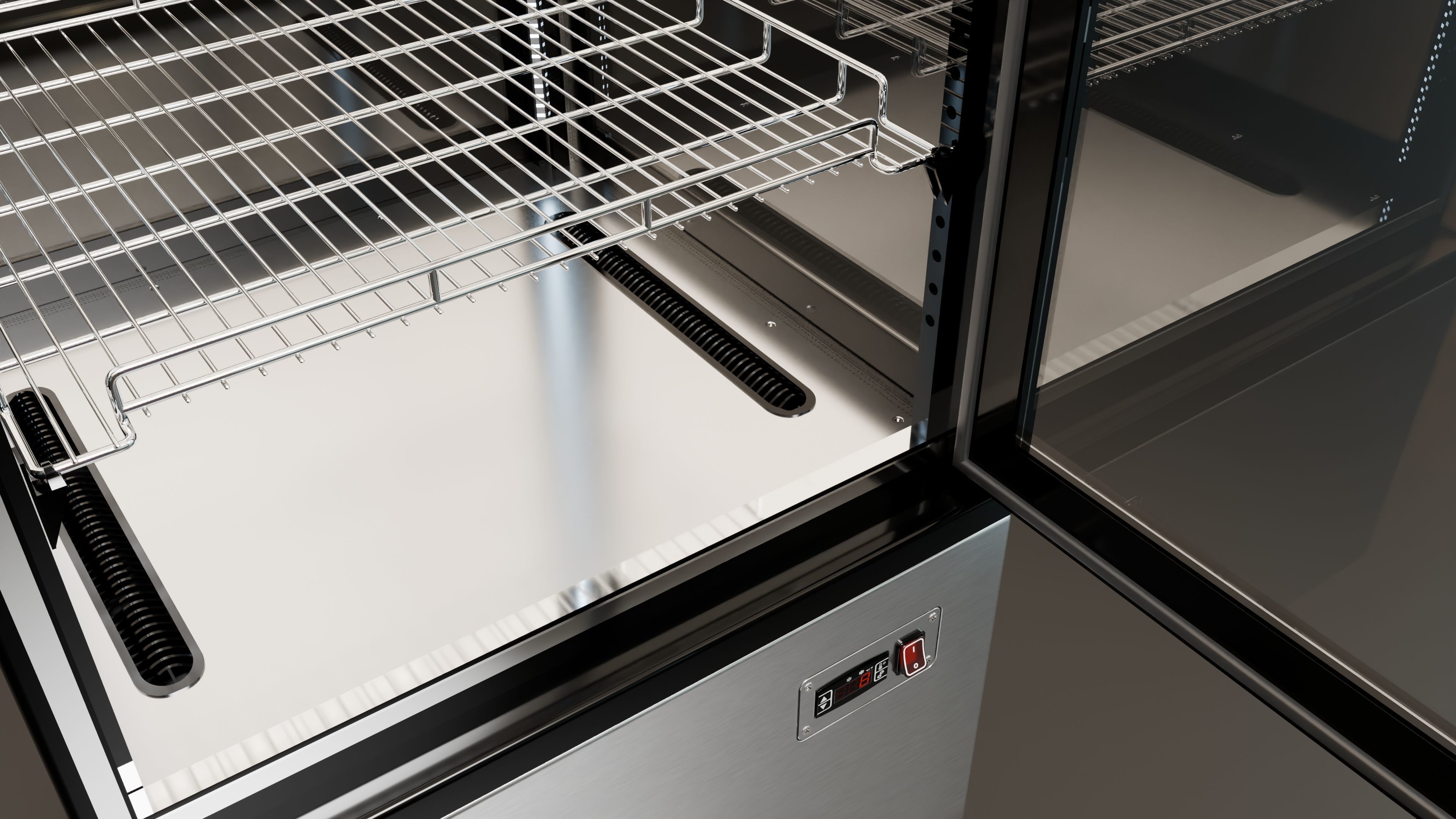 Single Door Showcase Fridge 3D model_8