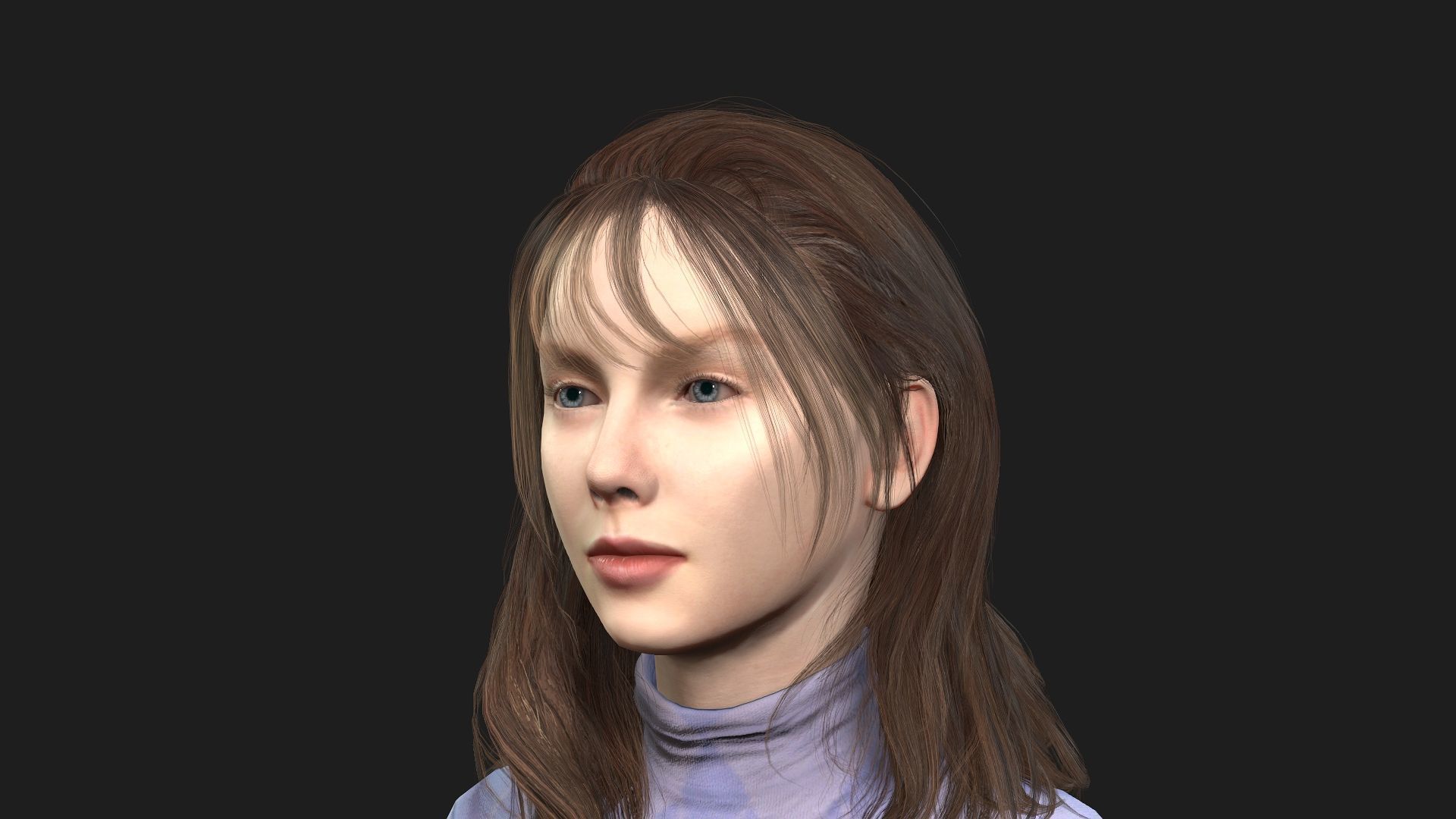 High Quality 3D Girl Model Ideal for Games Animations 3D model_6