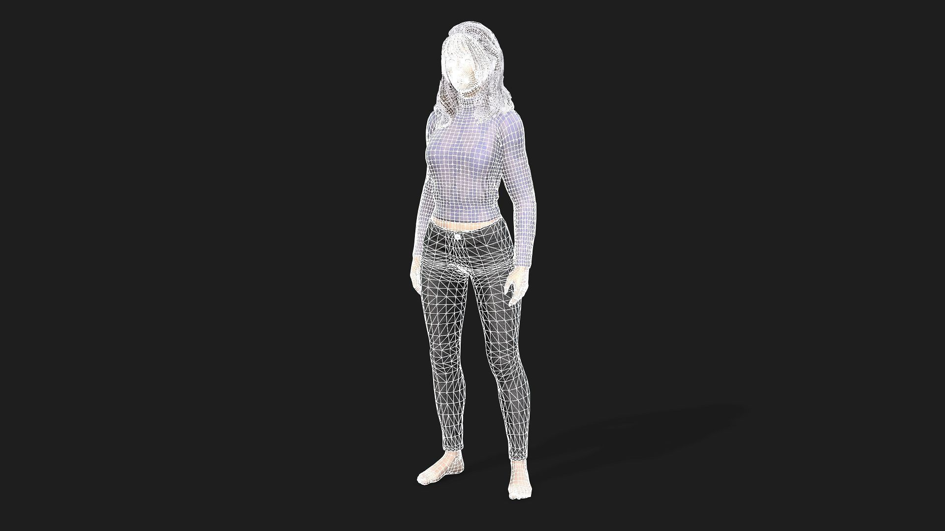 High Quality 3D Girl Model Ideal for Games Animations 3D model_21