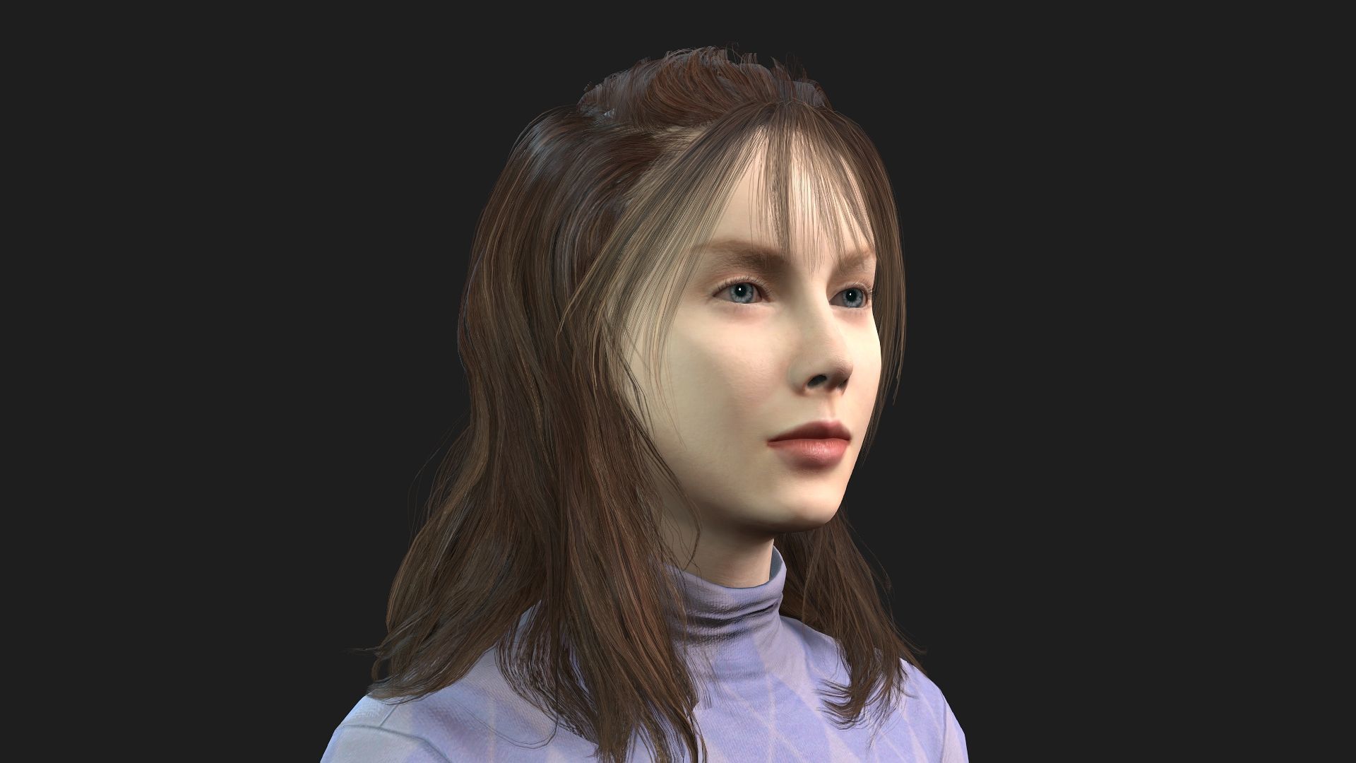High Quality 3D Girl Model Ideal for Games Animations 3D model_7