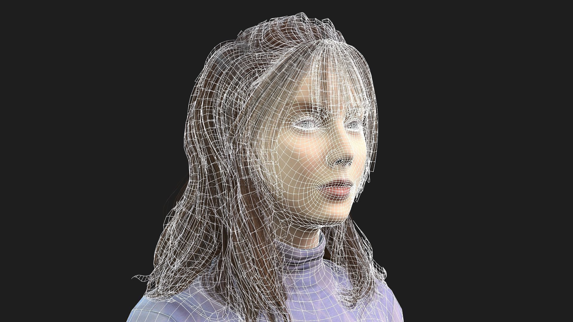 High Quality 3D Girl Model Ideal for Games Animations 3D model_19