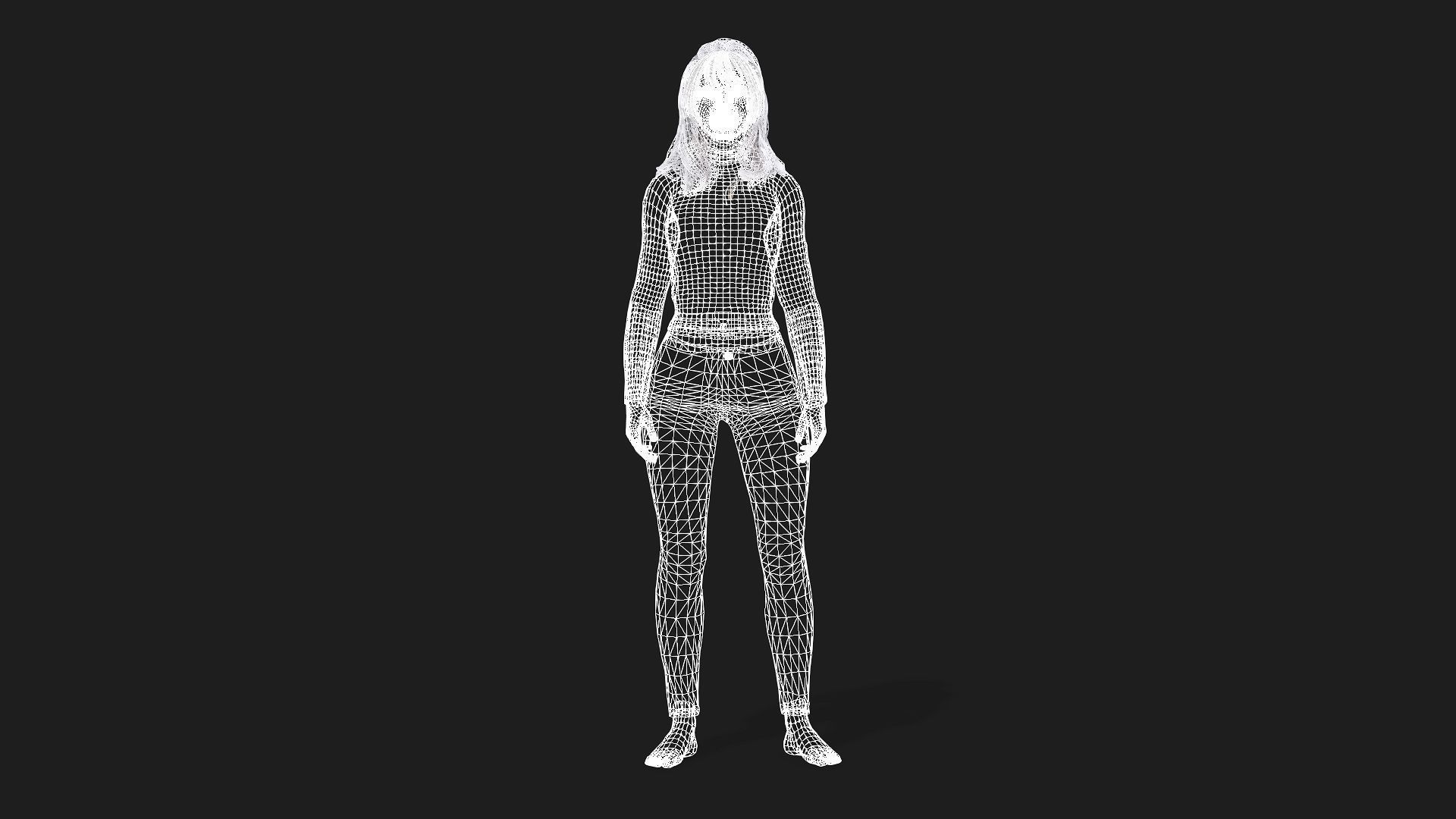 High Quality 3D Girl Model Ideal for Games Animations 3D model_8