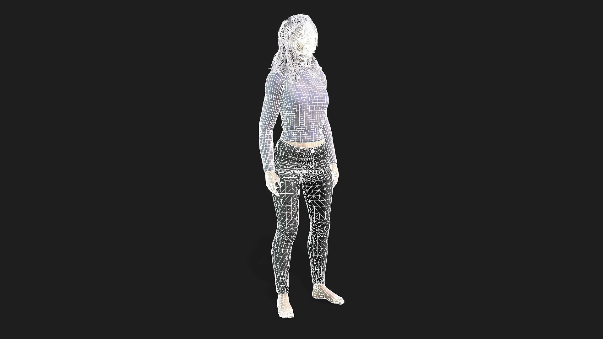 High Quality 3D Girl Model Ideal for Games Animations 3D model_20