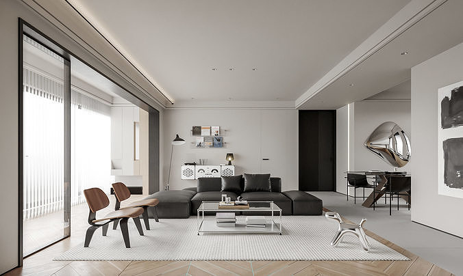 apartment interior scenes     3D model