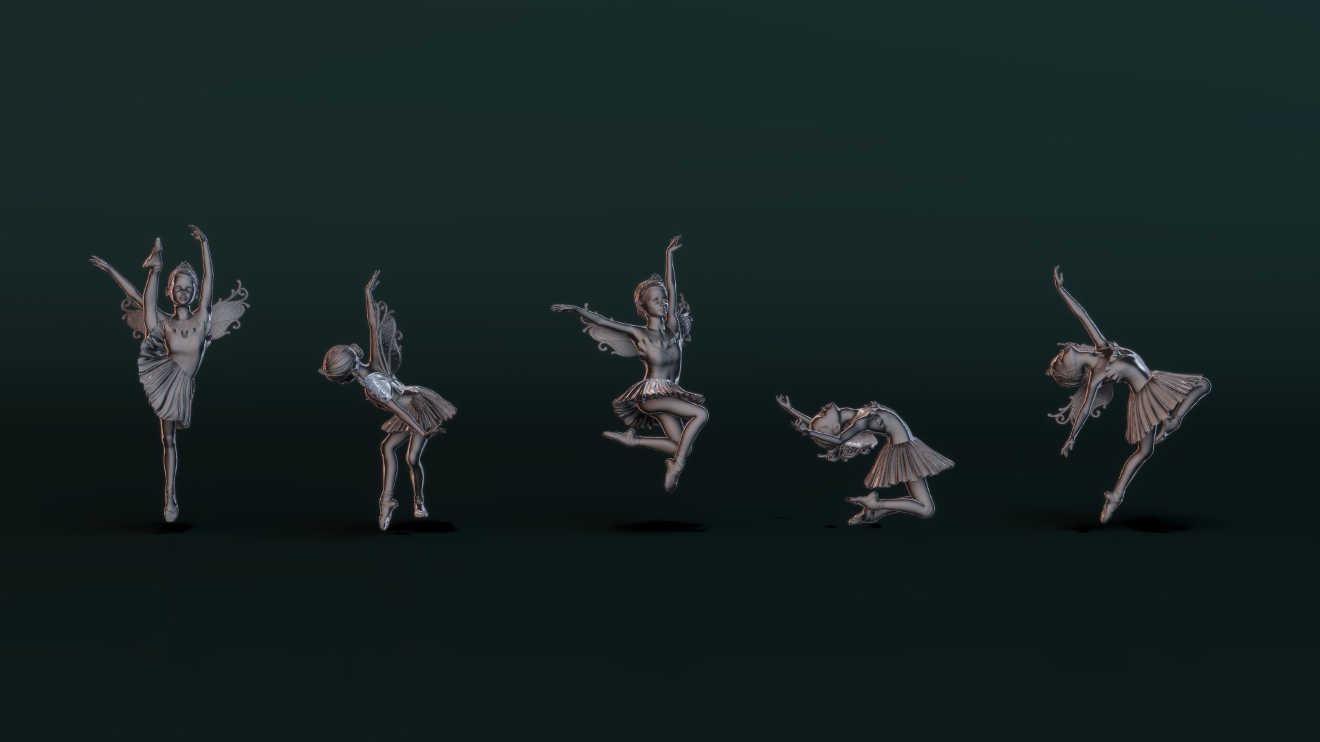 Ballerina Set01 3D model_4