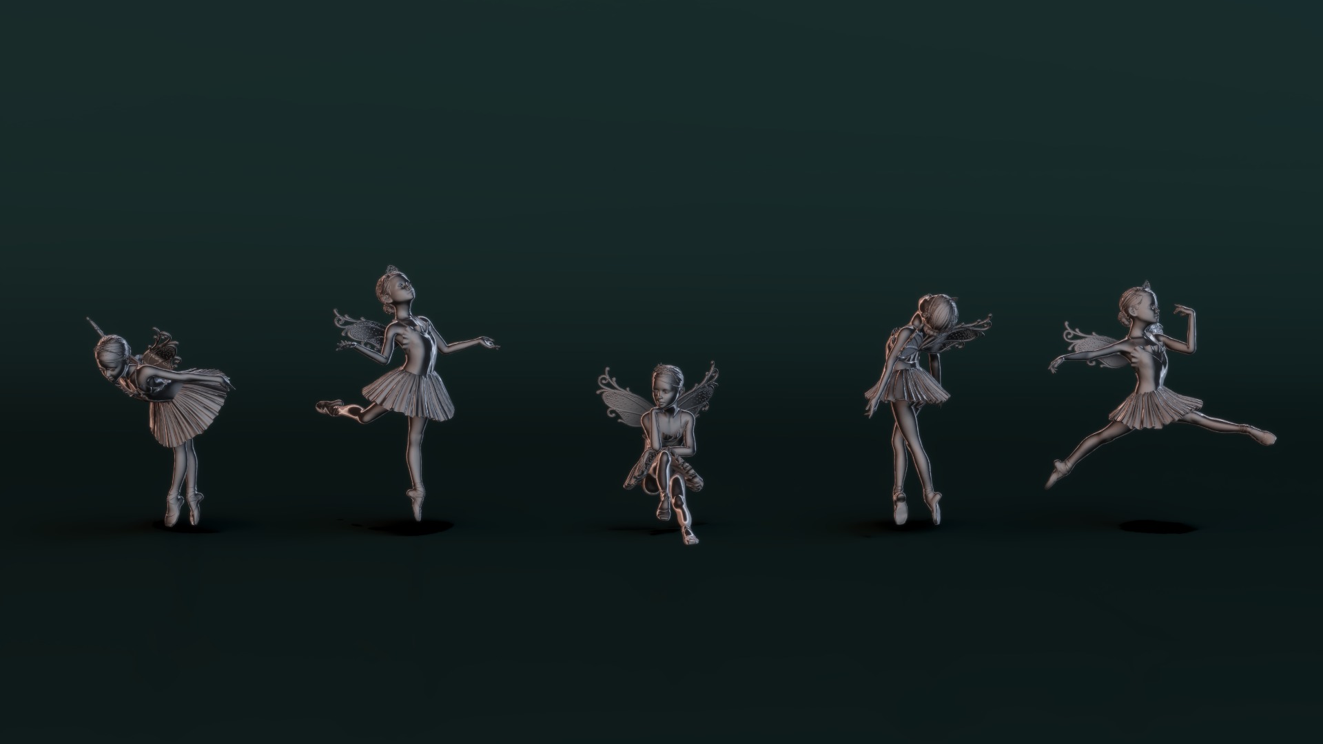 Ballerina Set01 3D model_10