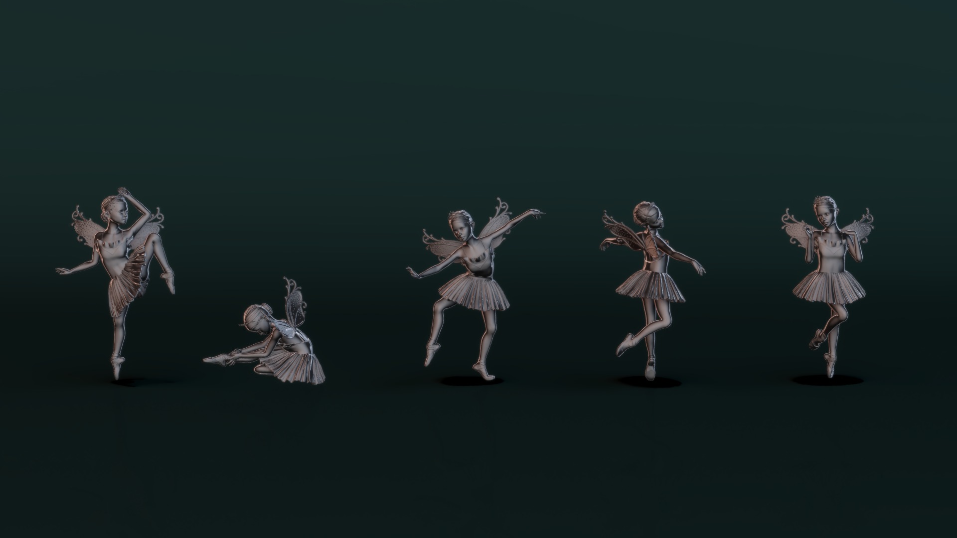 Ballerina Set01 3D model_7