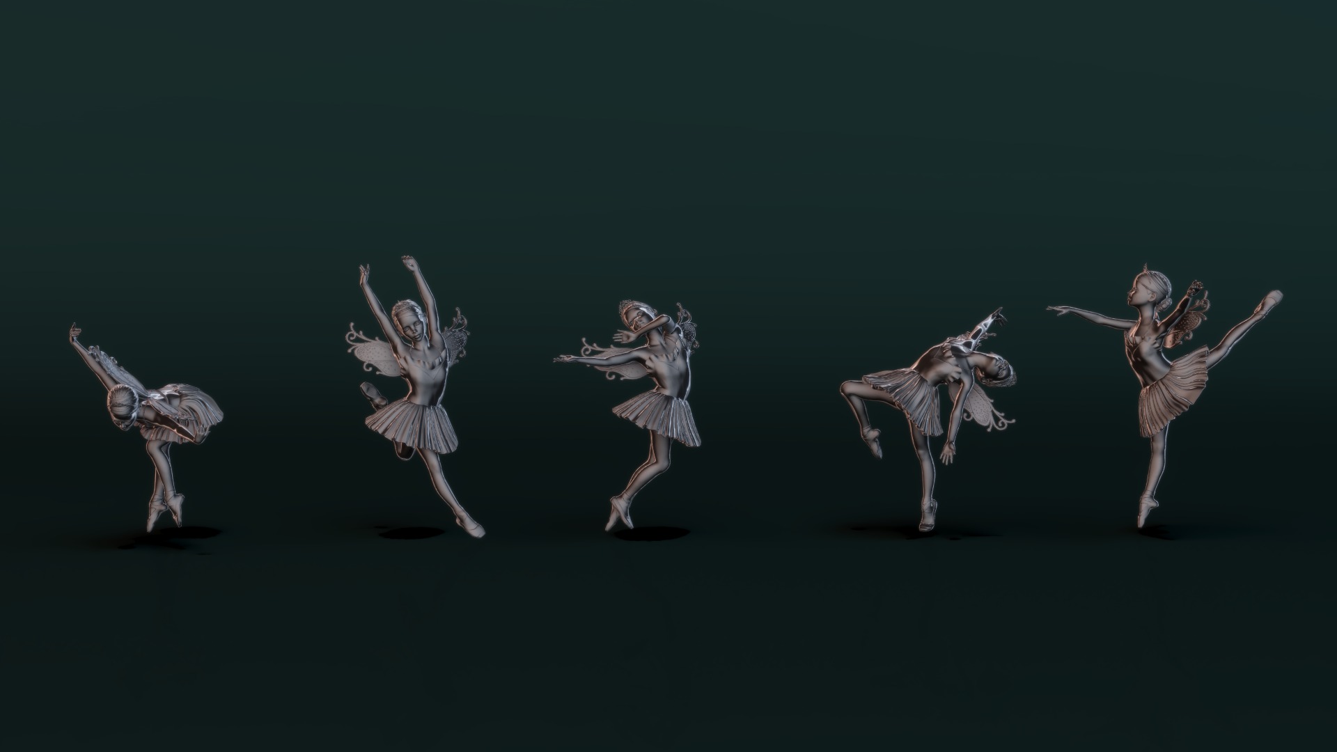 Ballerina Set01 3D model_1