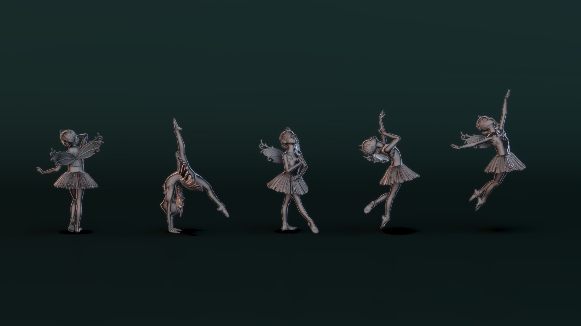 Ballerina Set01 3D model_3