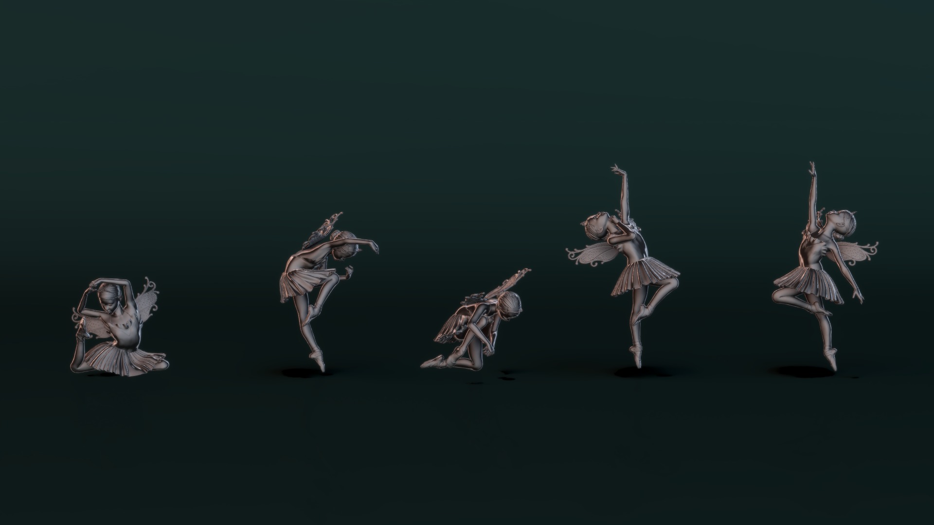 Ballerina Set01 3D model_2