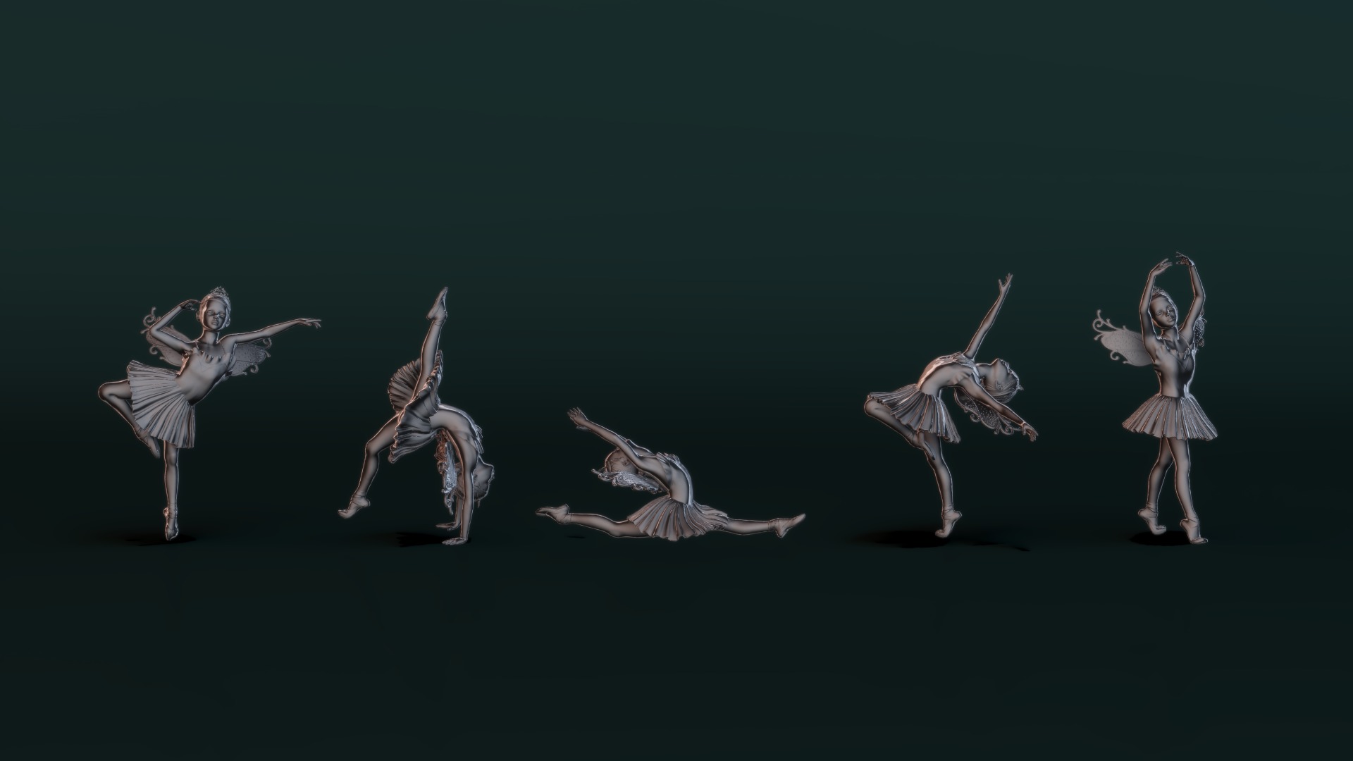 Ballerina Set02 3D model_9