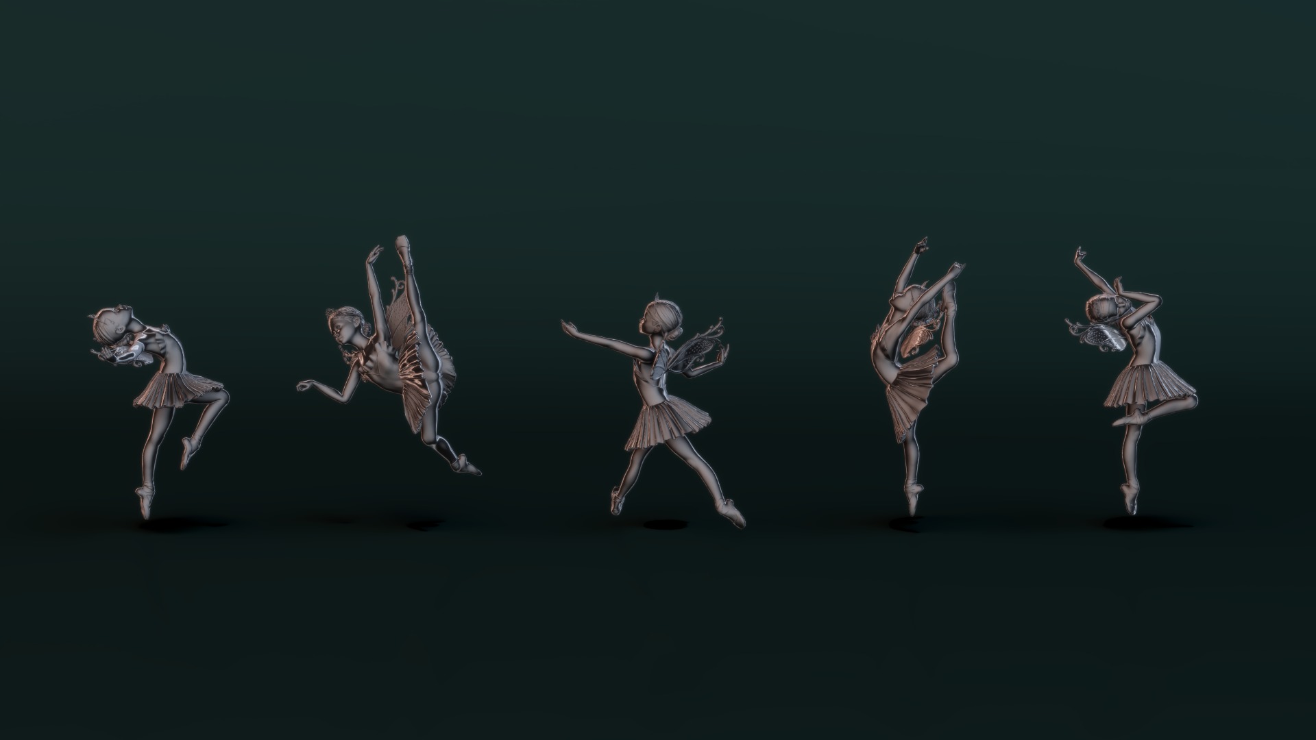 Ballerina Set02 3D model_2