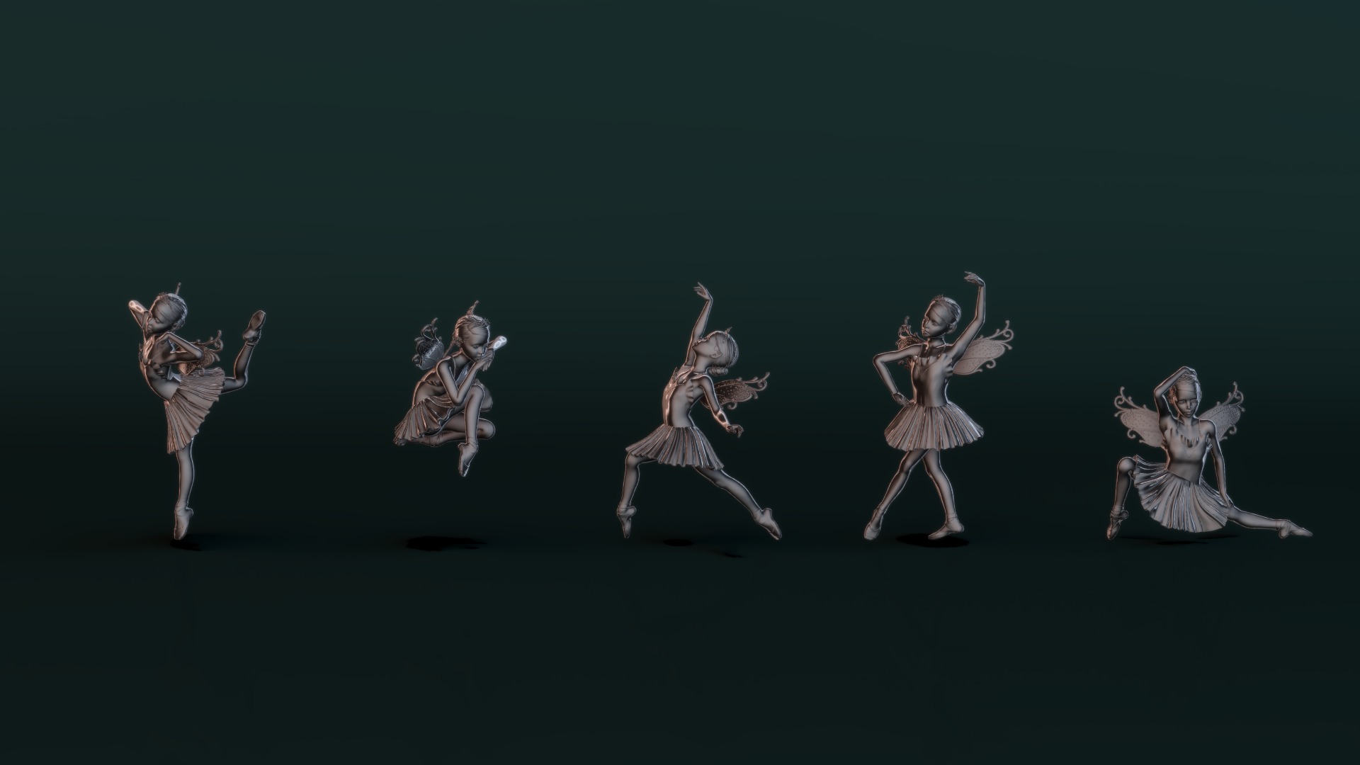 Ballerina Set02 3D model_4