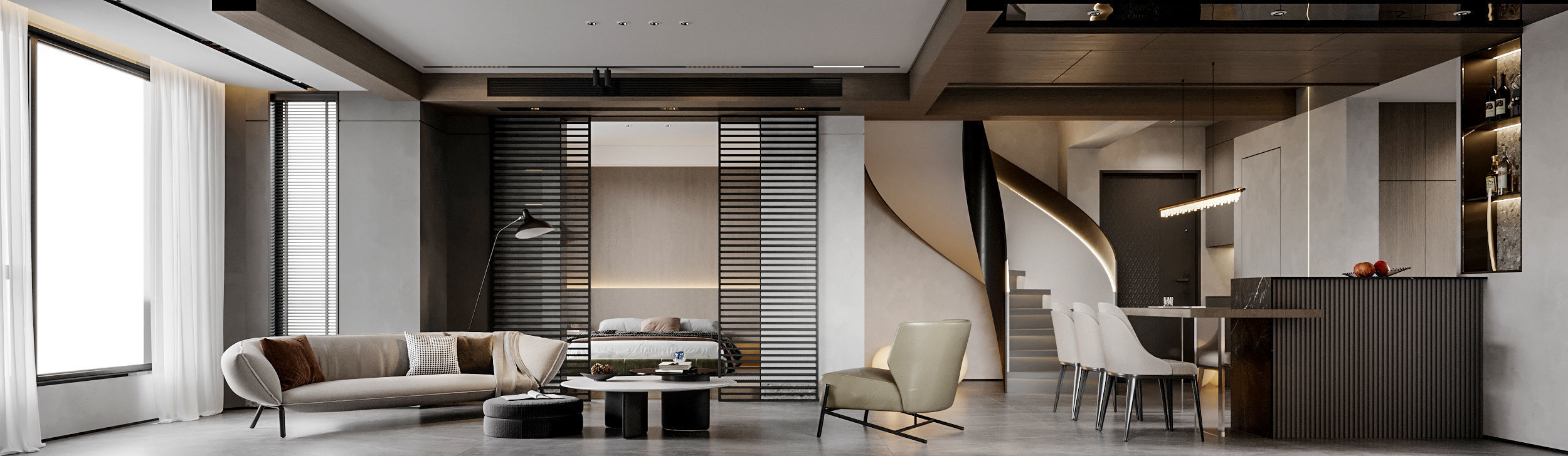 apartment interior scenes 3D model_2