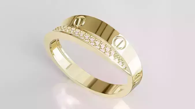 Jewelry Diamond Ring Model RG07 Free 3D print model