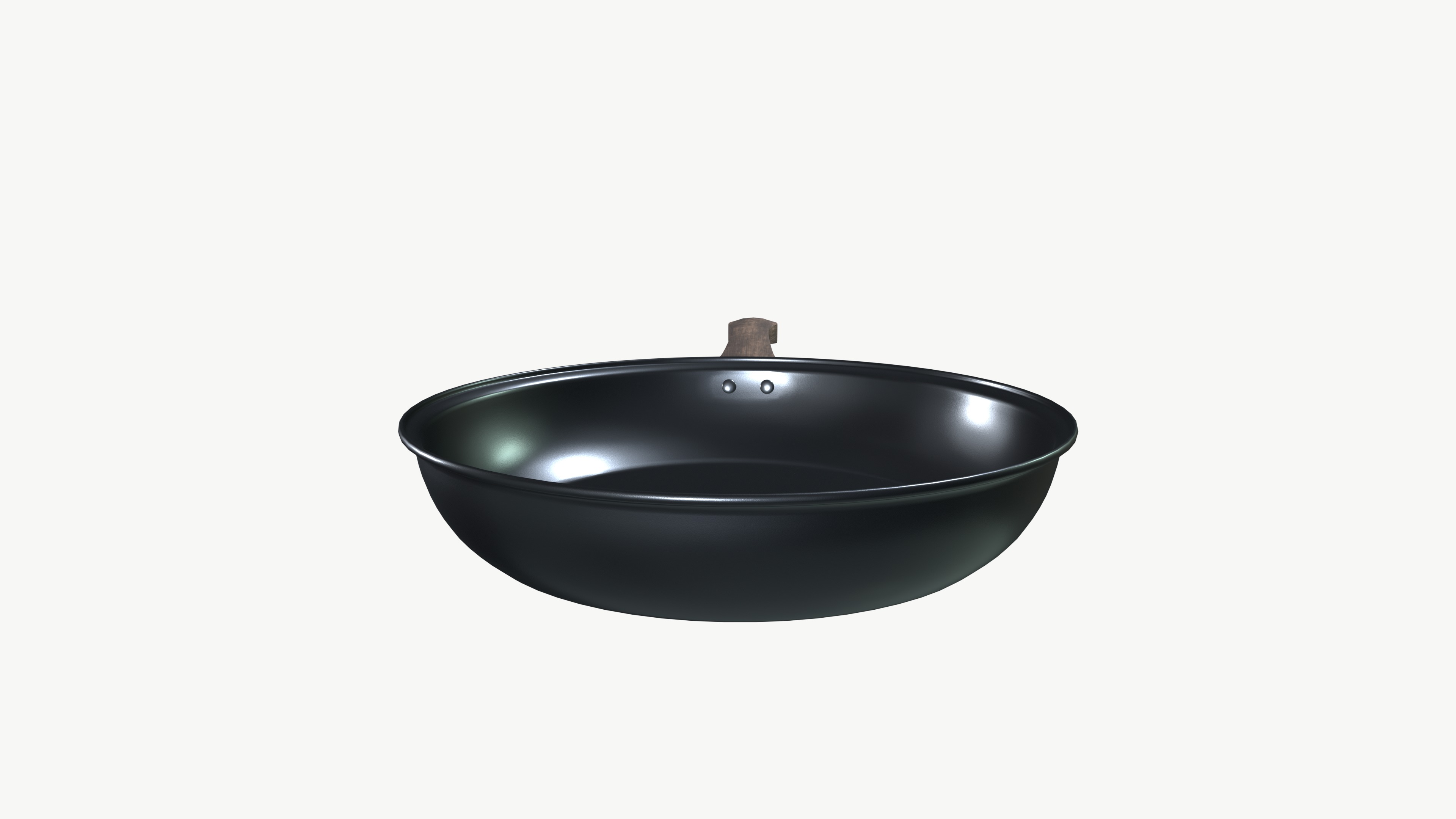 Frying Pan  Low-poly 3D model_6