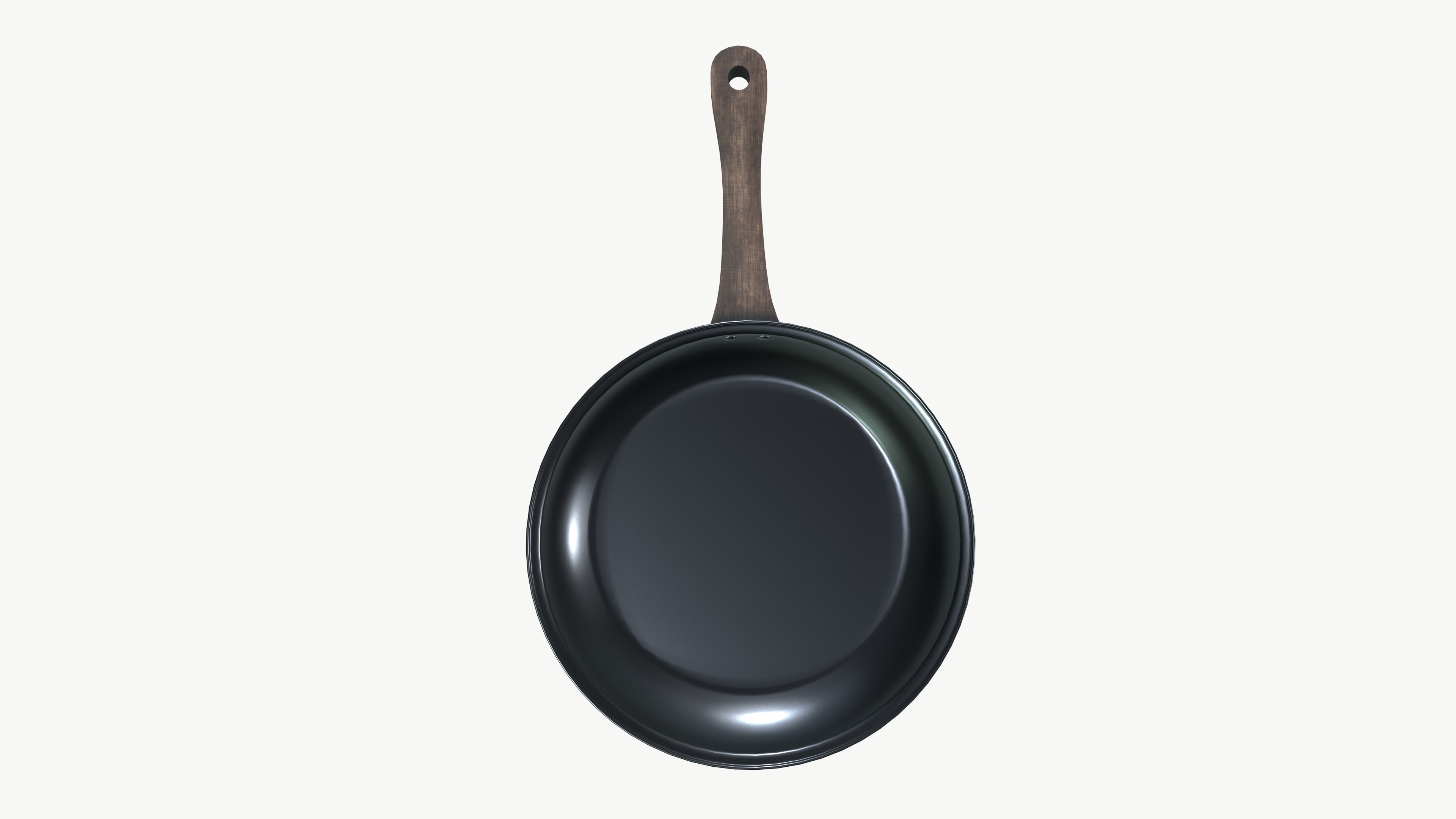 Frying Pan  Low-poly 3D model_5