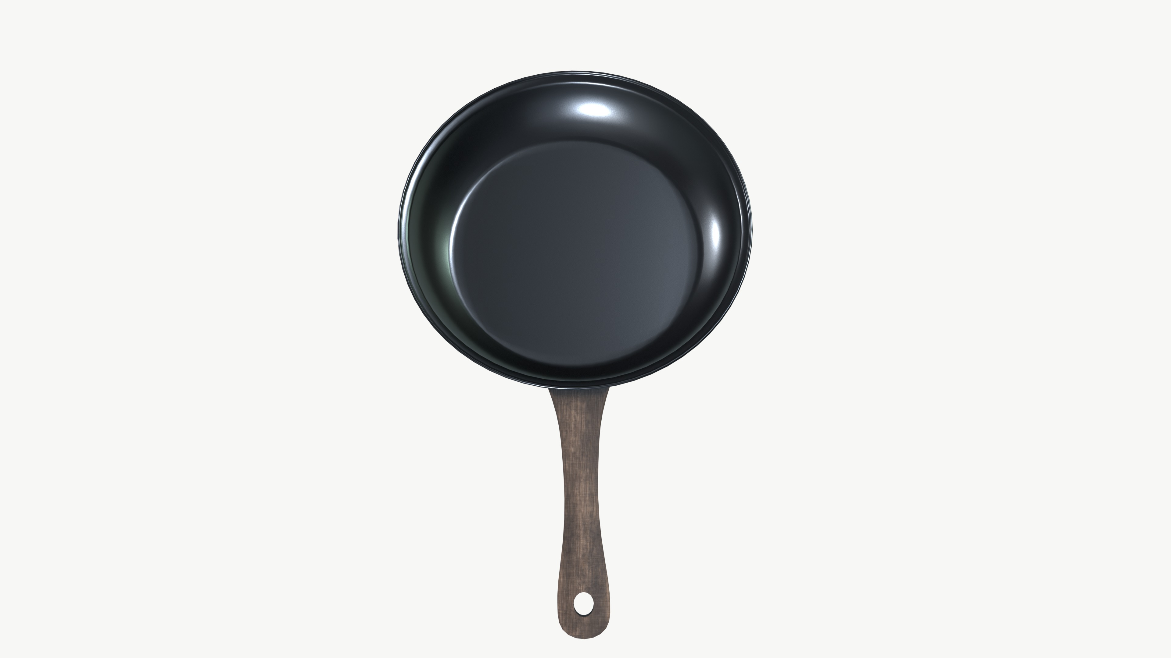 Frying Pan  Low-poly 3D model_2