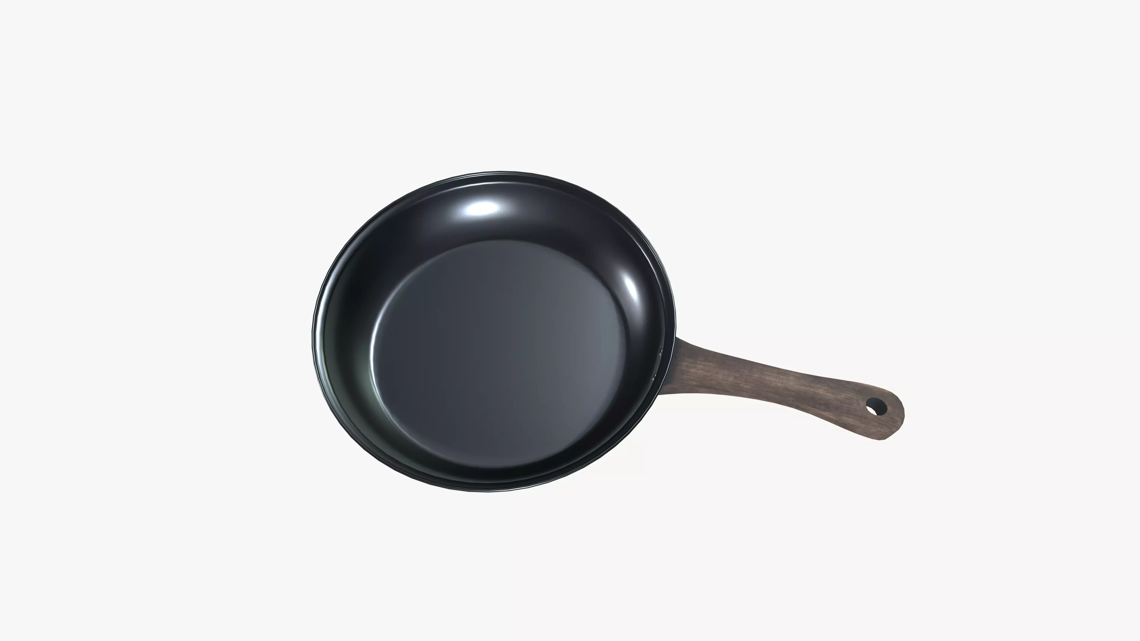 Frying Pan  Low-poly 3D model_0