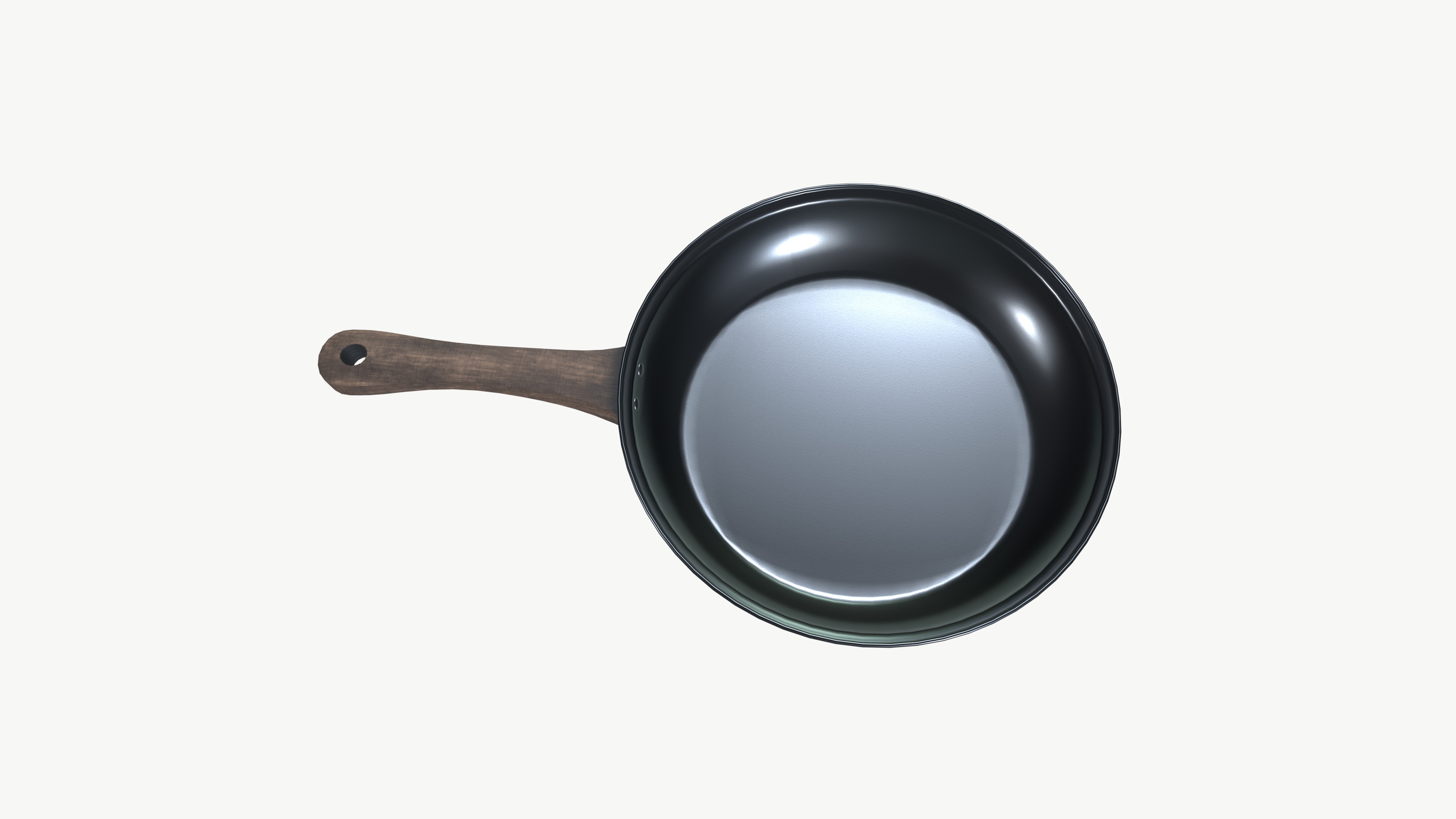 Frying Pan  Low-poly 3D model_7