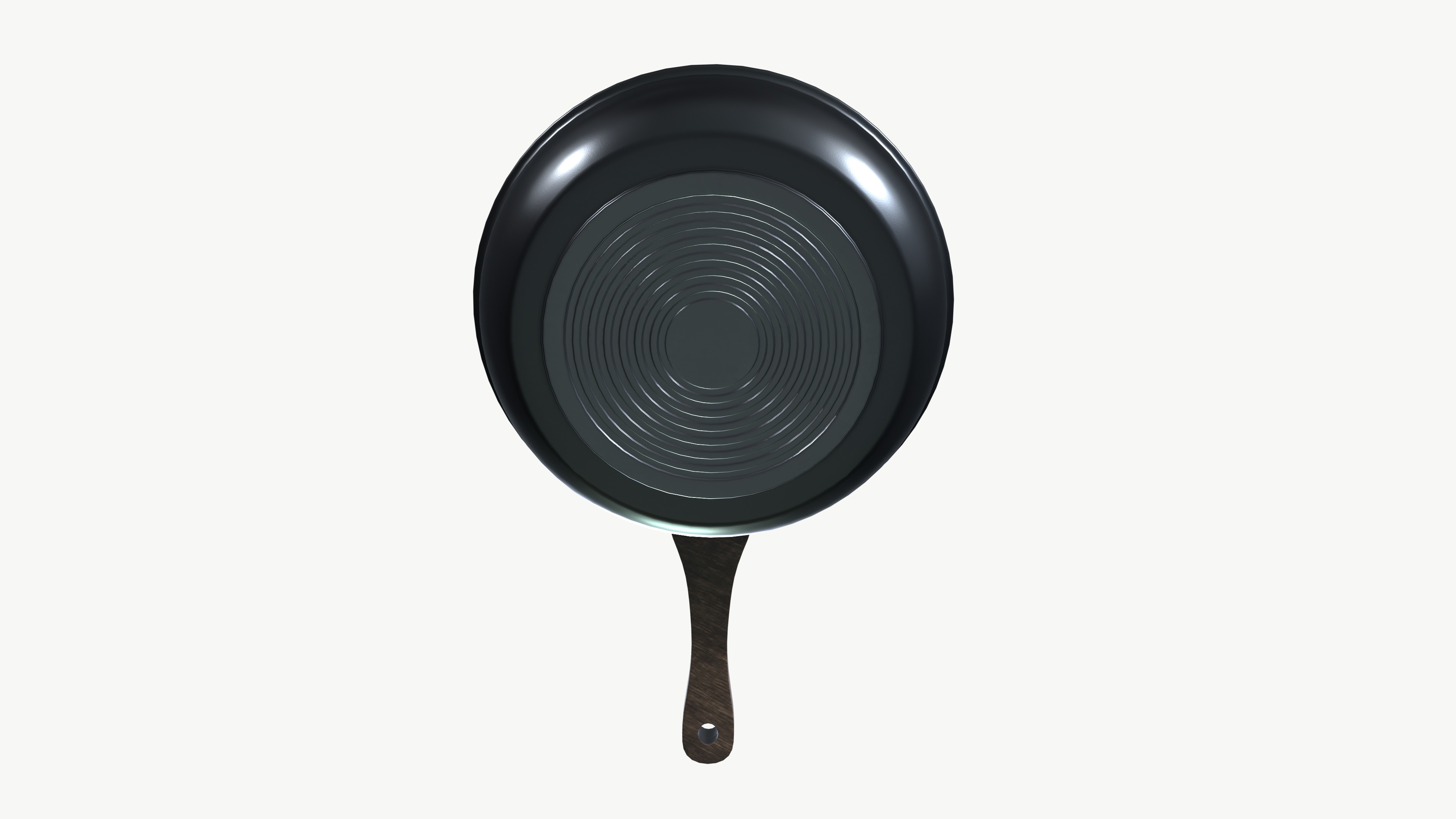 Frying Pan  Low-poly 3D model_8