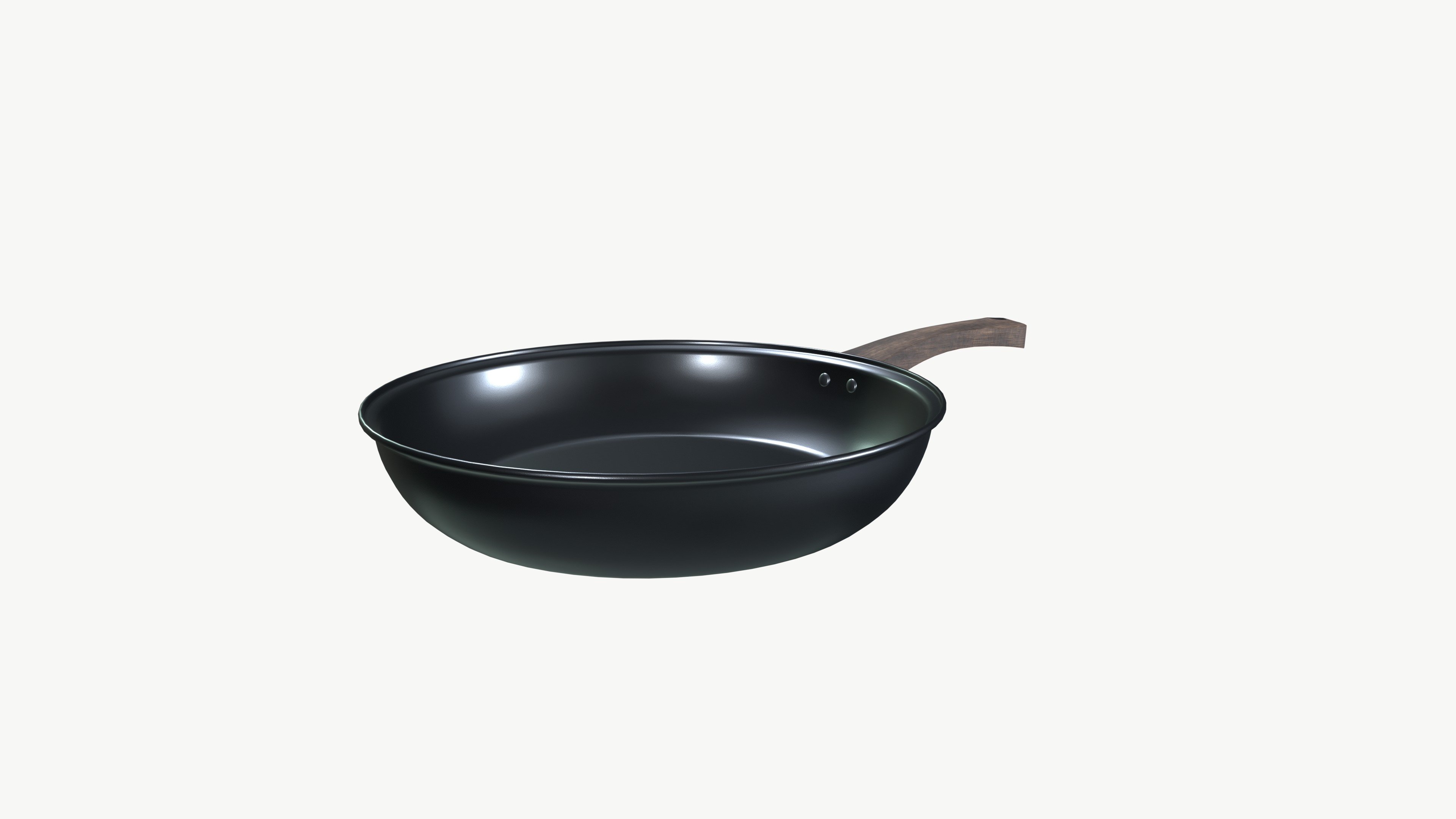 Frying Pan  Low-poly 3D model_4