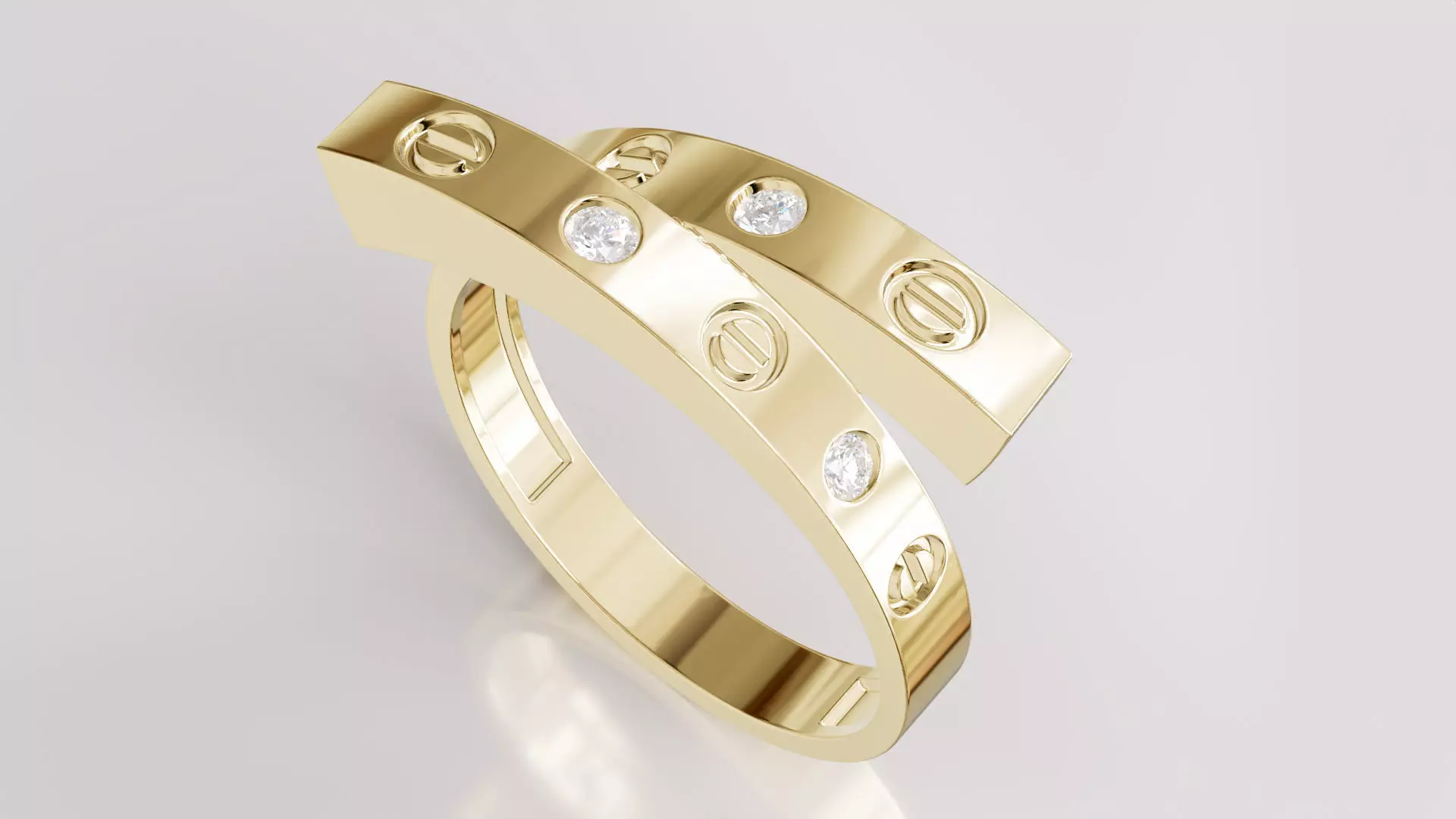 Jewelry Diamond Ring Model RG08 Free 3D print model