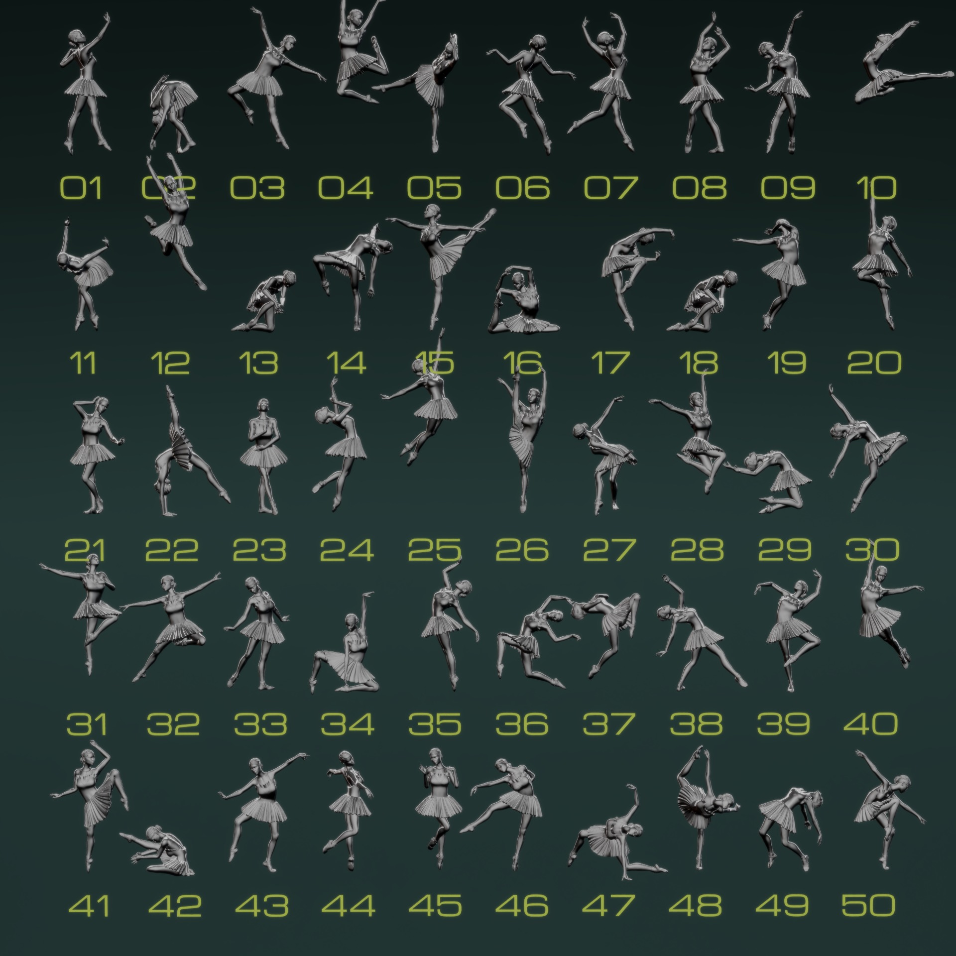 Ballerina Set04 3D model_11