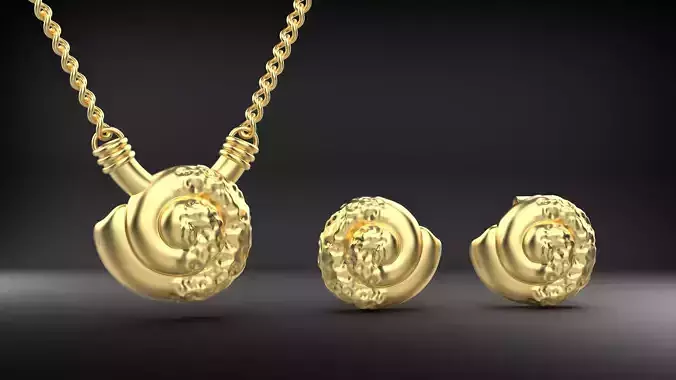 conch pendant-earring-a100-80