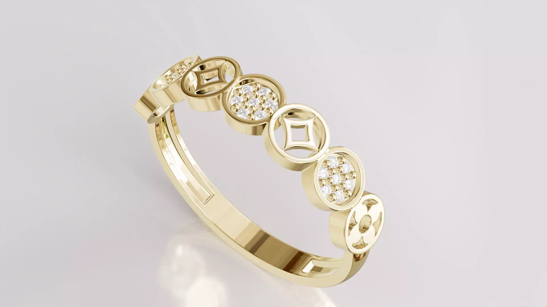 Jewelry Diamond Ring Model RG14 Free 3D print model