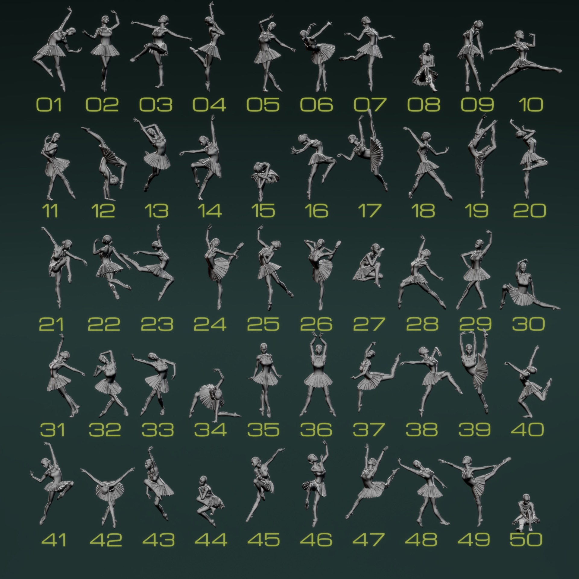 Ballerina Set05 3D model_11