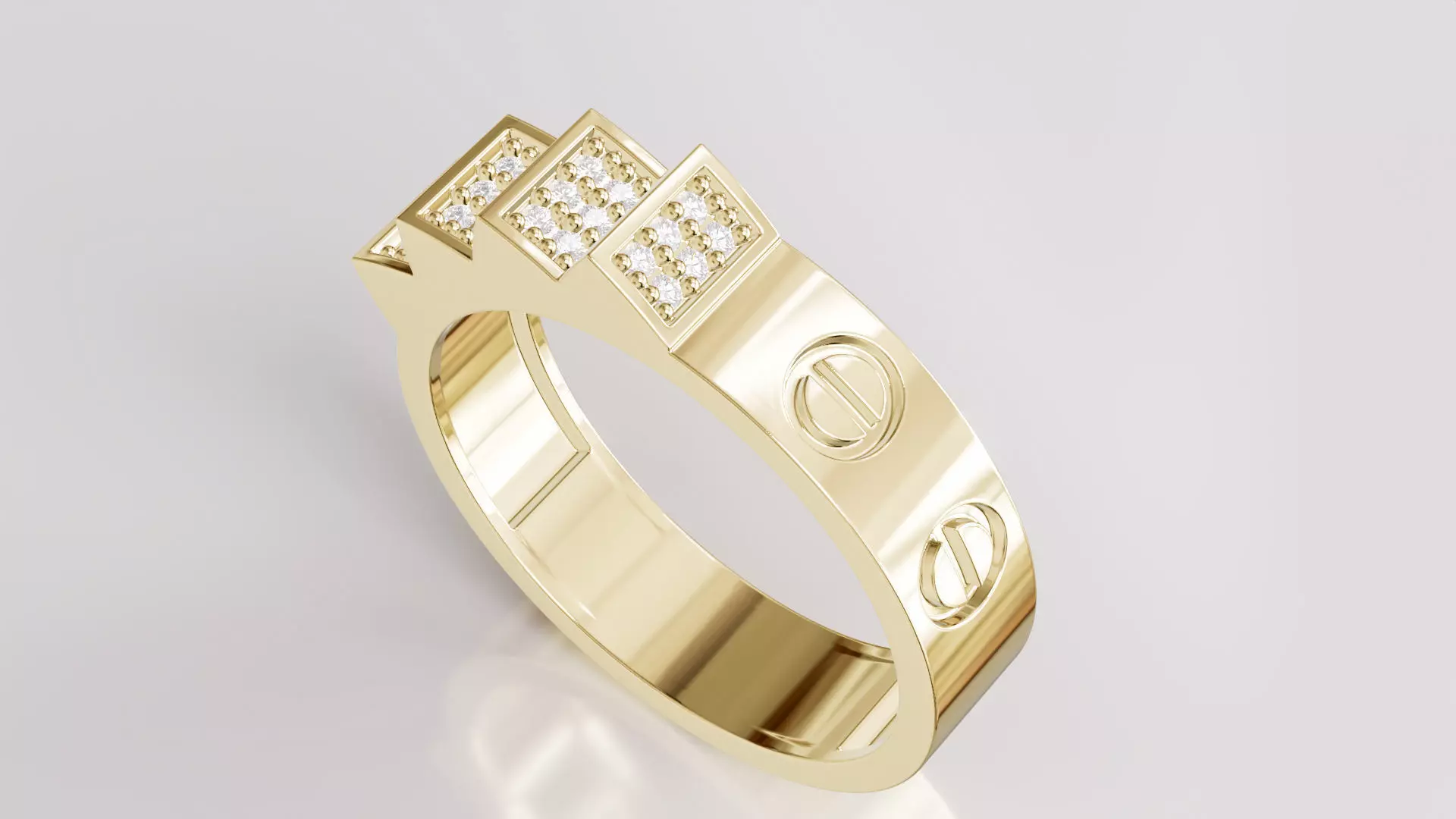Jewelry Diamond Ring Model RG16 Free 3D print model