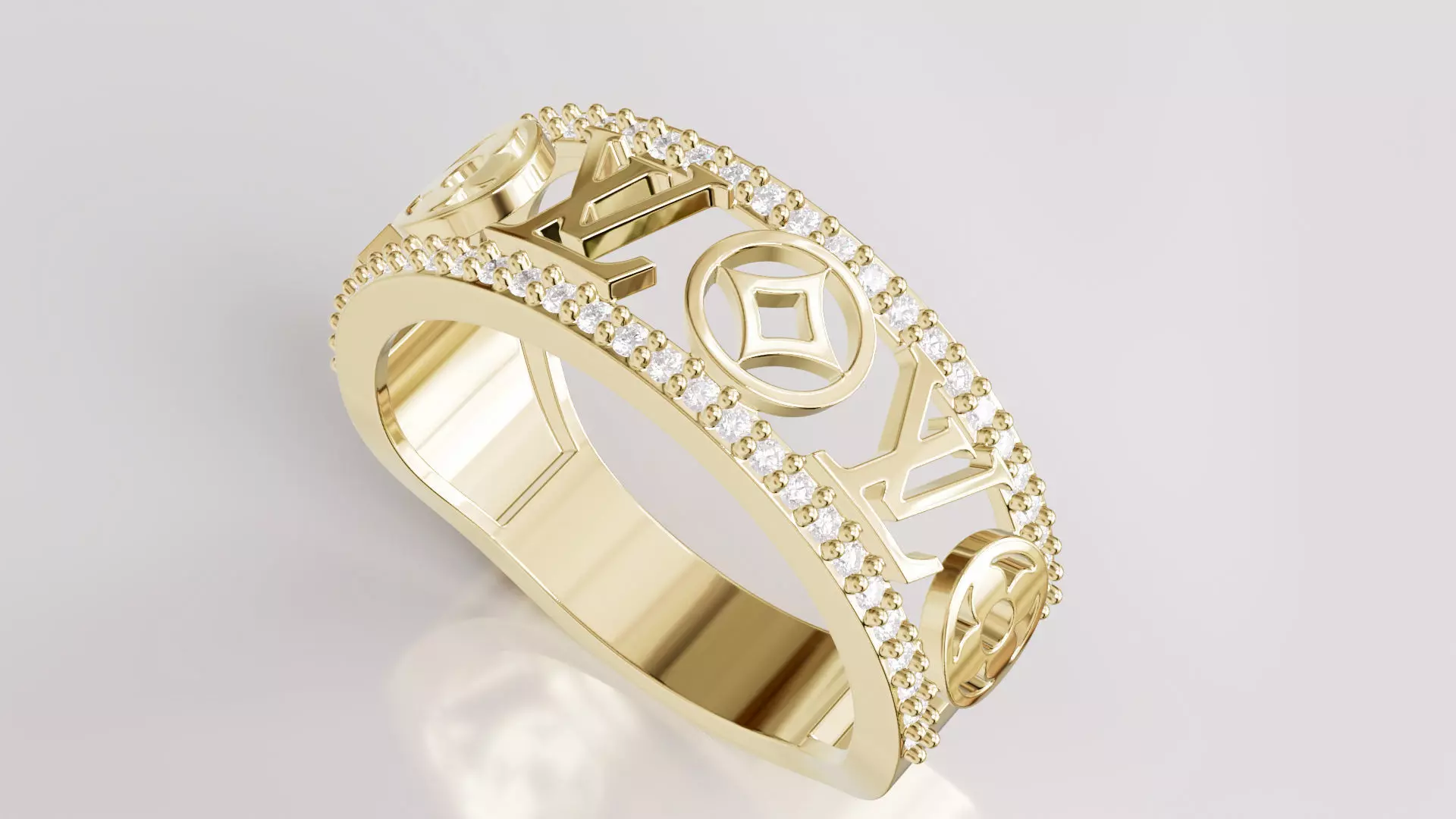 Jewelry Diamond Ring Model RG17 Free 3D print model