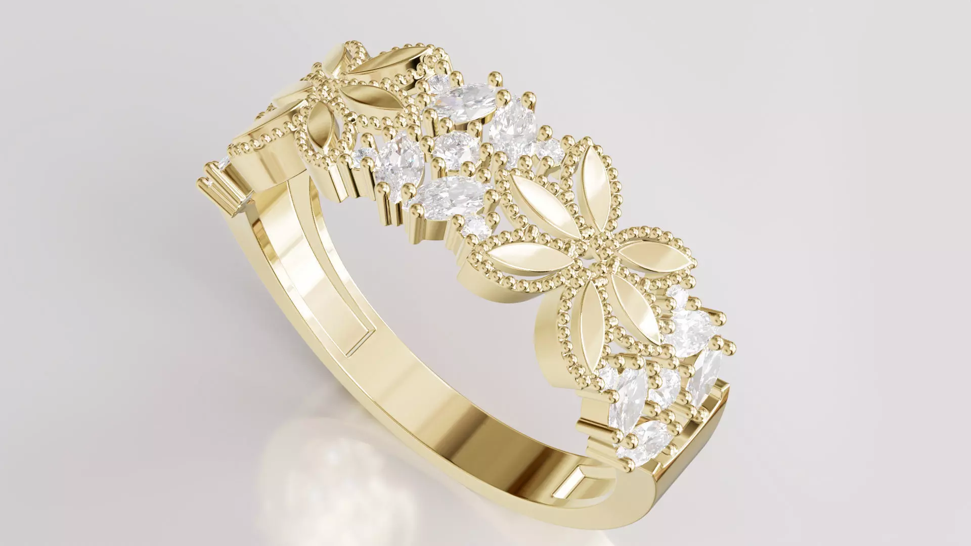 Jewelry Diamond Ring Model RG23 Free 3D print model