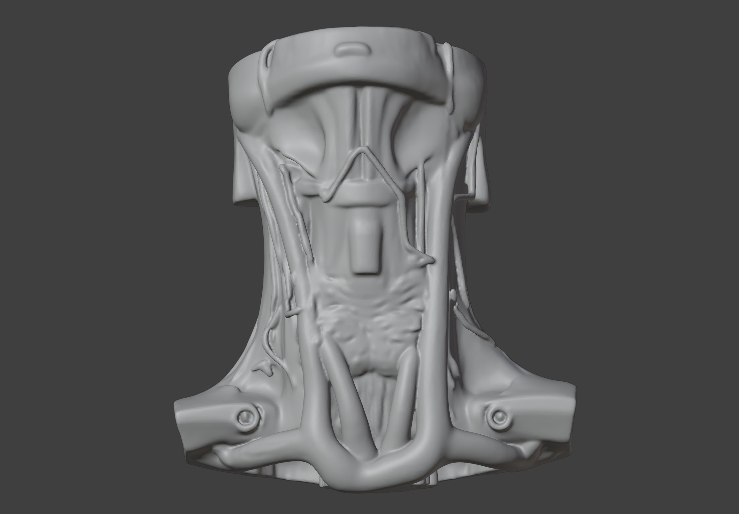 3D Neck and Throat Model with Muscles Veins and Arteries 3D print model_2