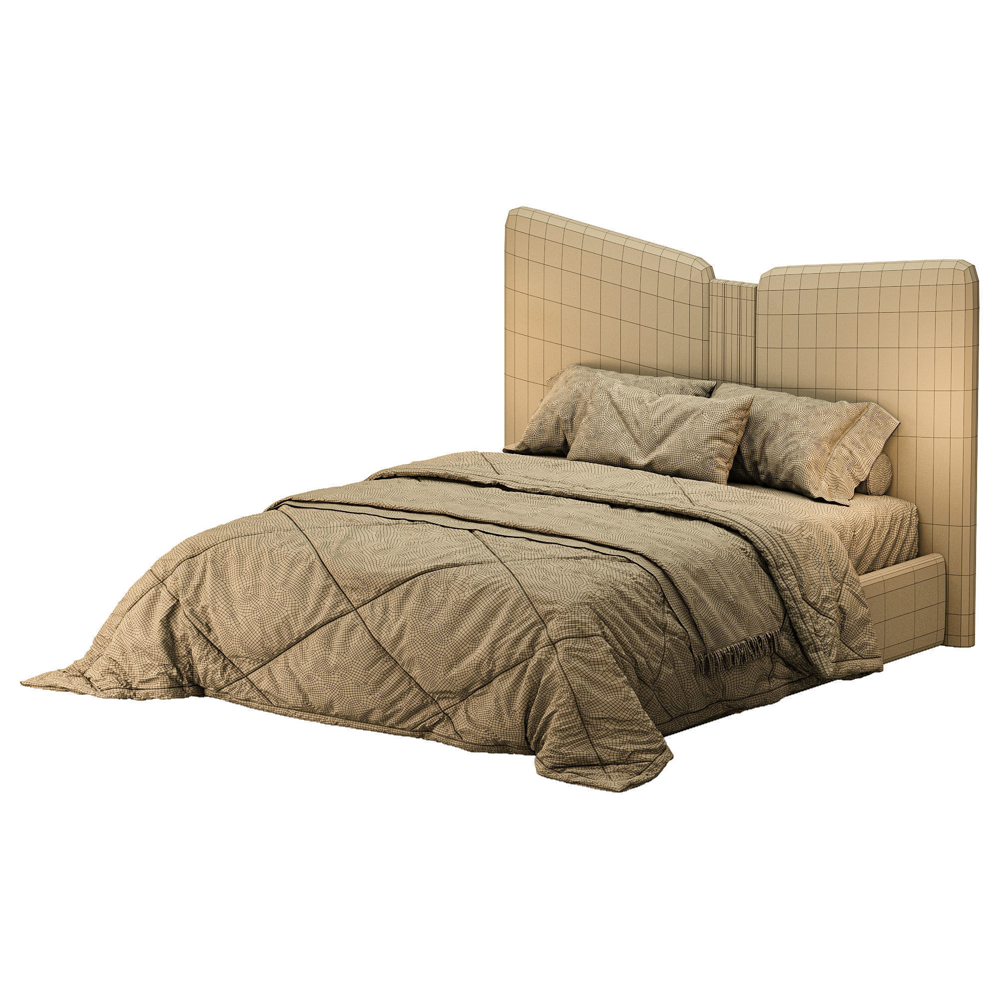 Bed Millen 3D model_3