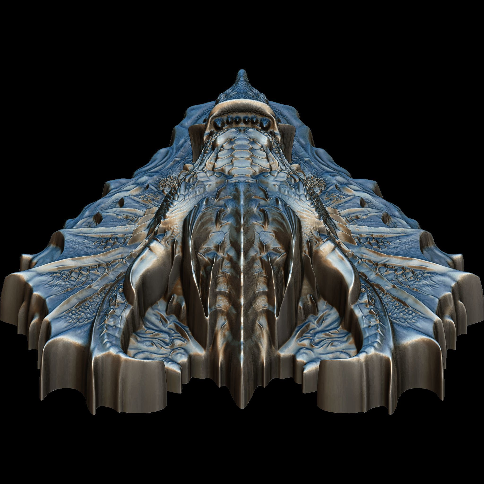 Dragon Head Relief No13 STL file for 3d Printing or CNC 3D print model_9