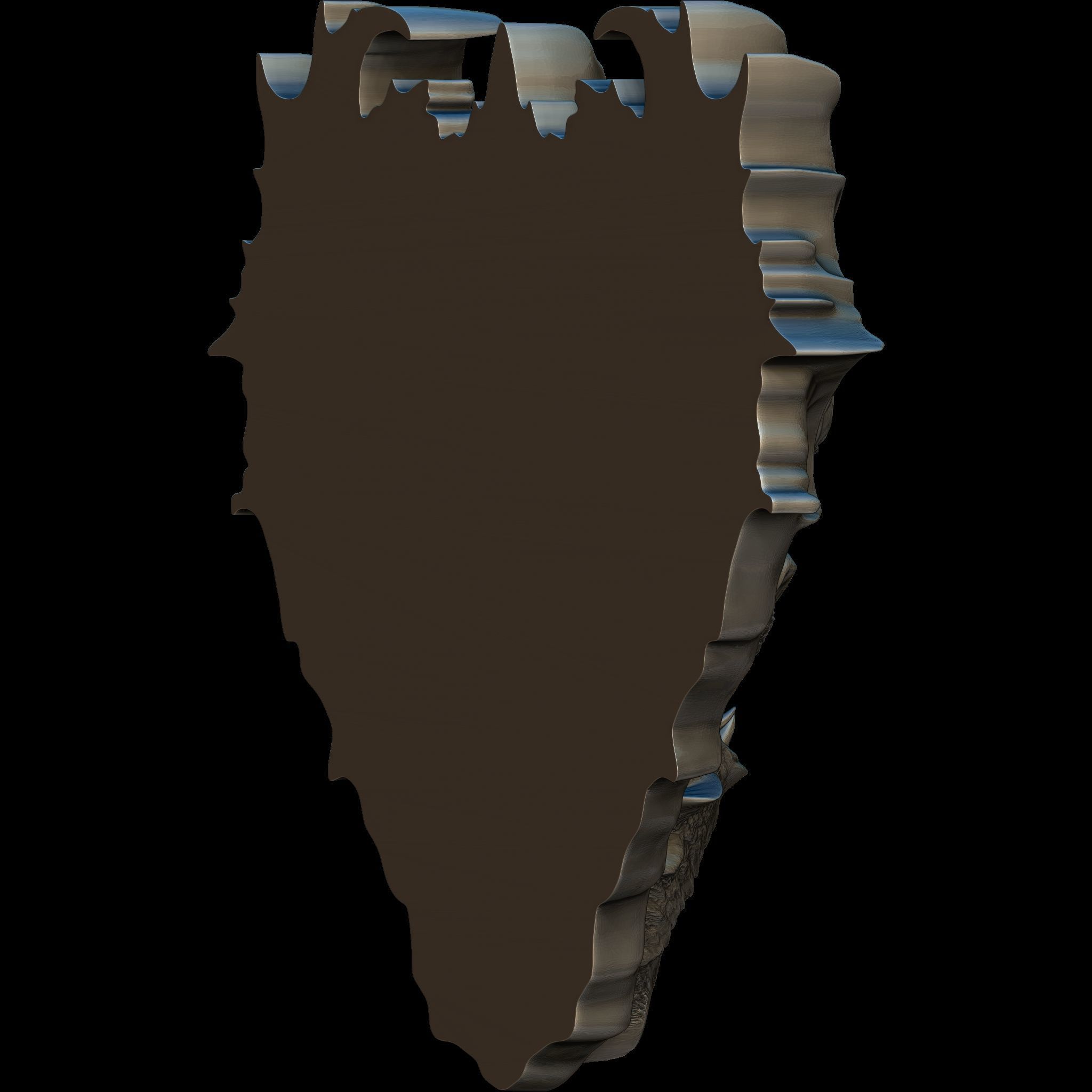 Dragon Head Relief No13 STL file for 3d Printing or CNC 3D print model_5