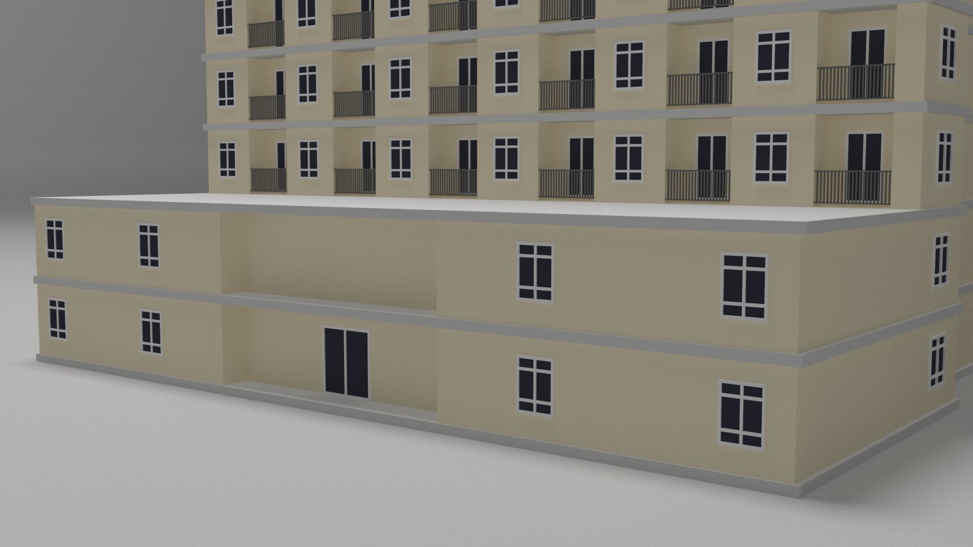 Tower Box Low-poly 3D model_3