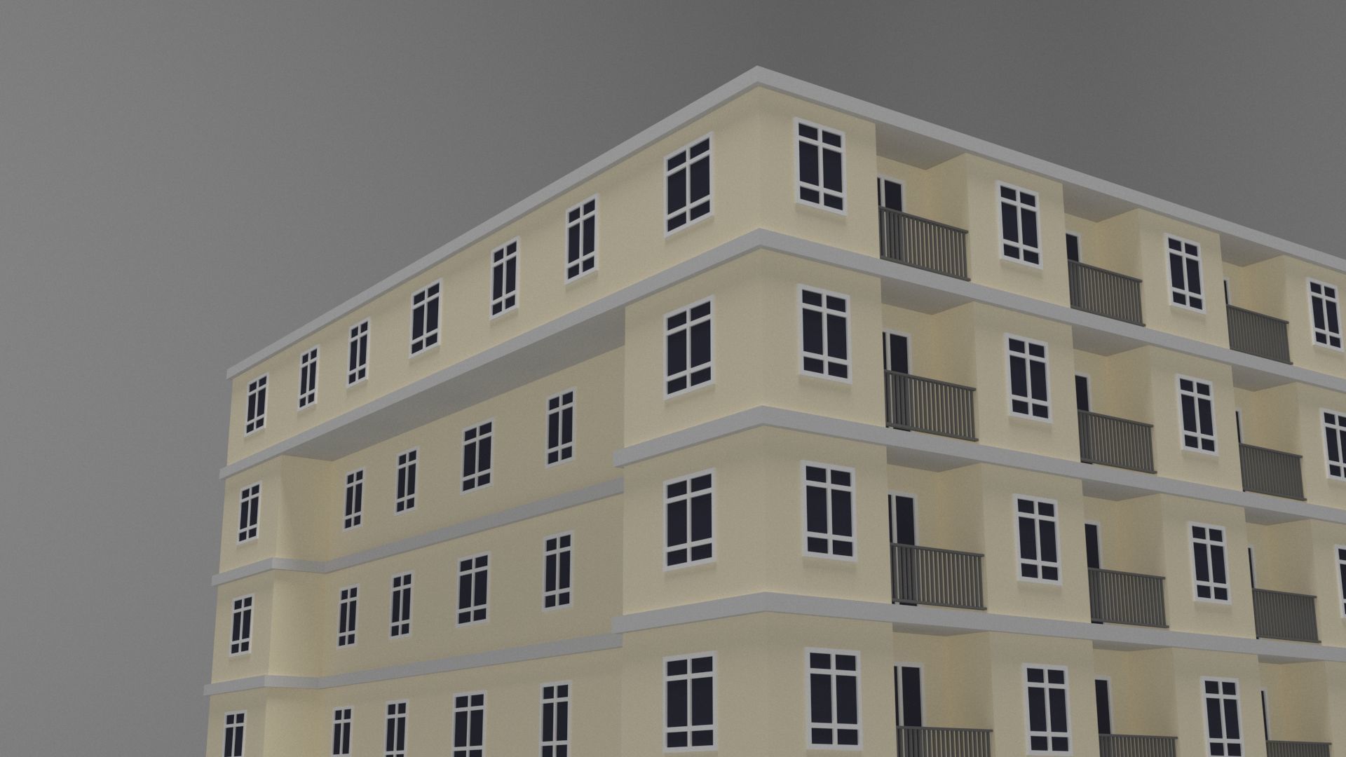 Tower Box Low-poly 3D model_4