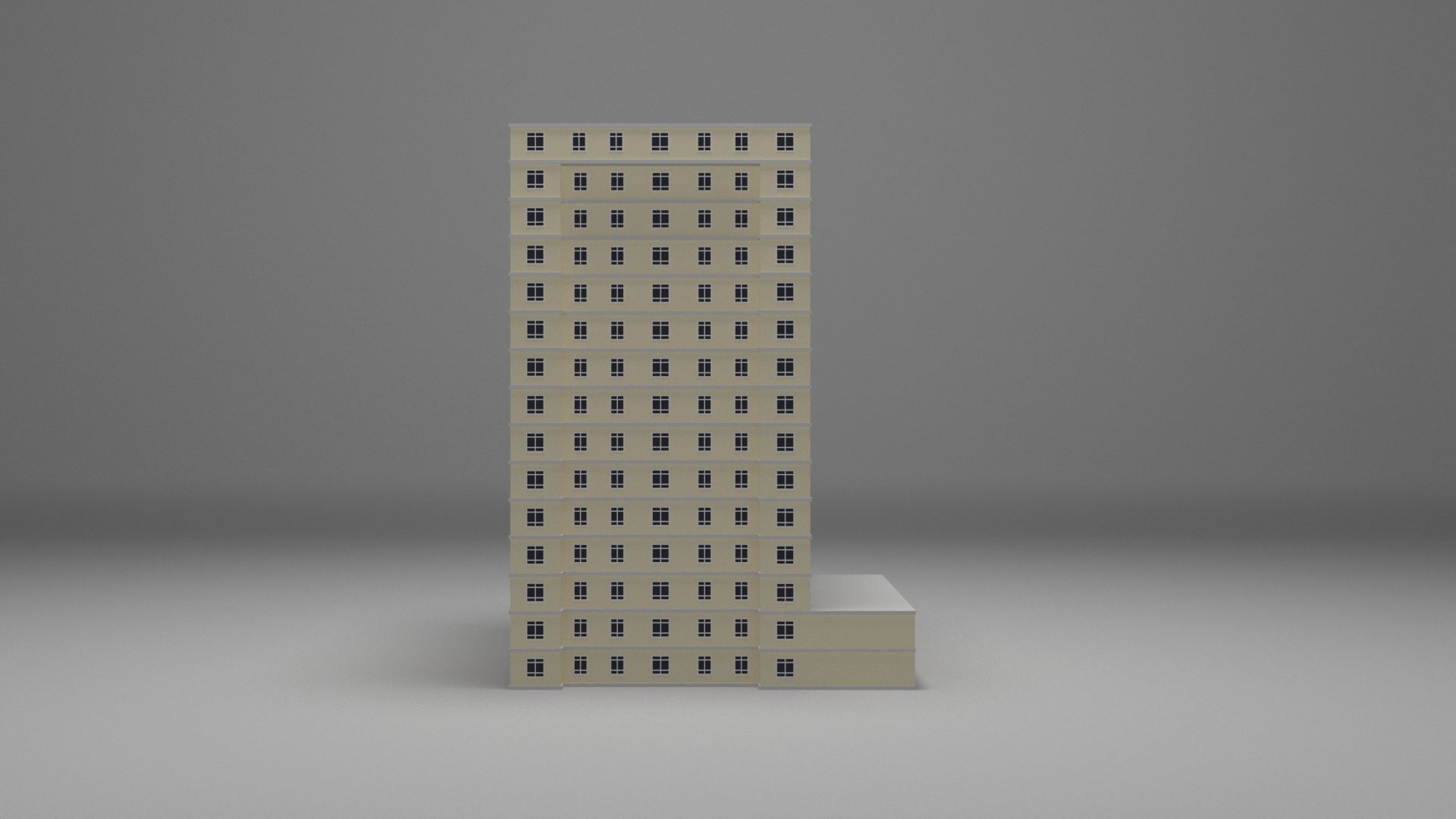 Tower Box Low-poly 3D model_1