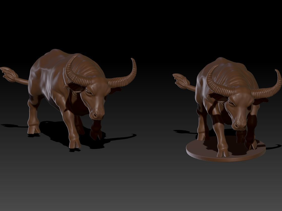 Buffalo asian 03 3D print model_1