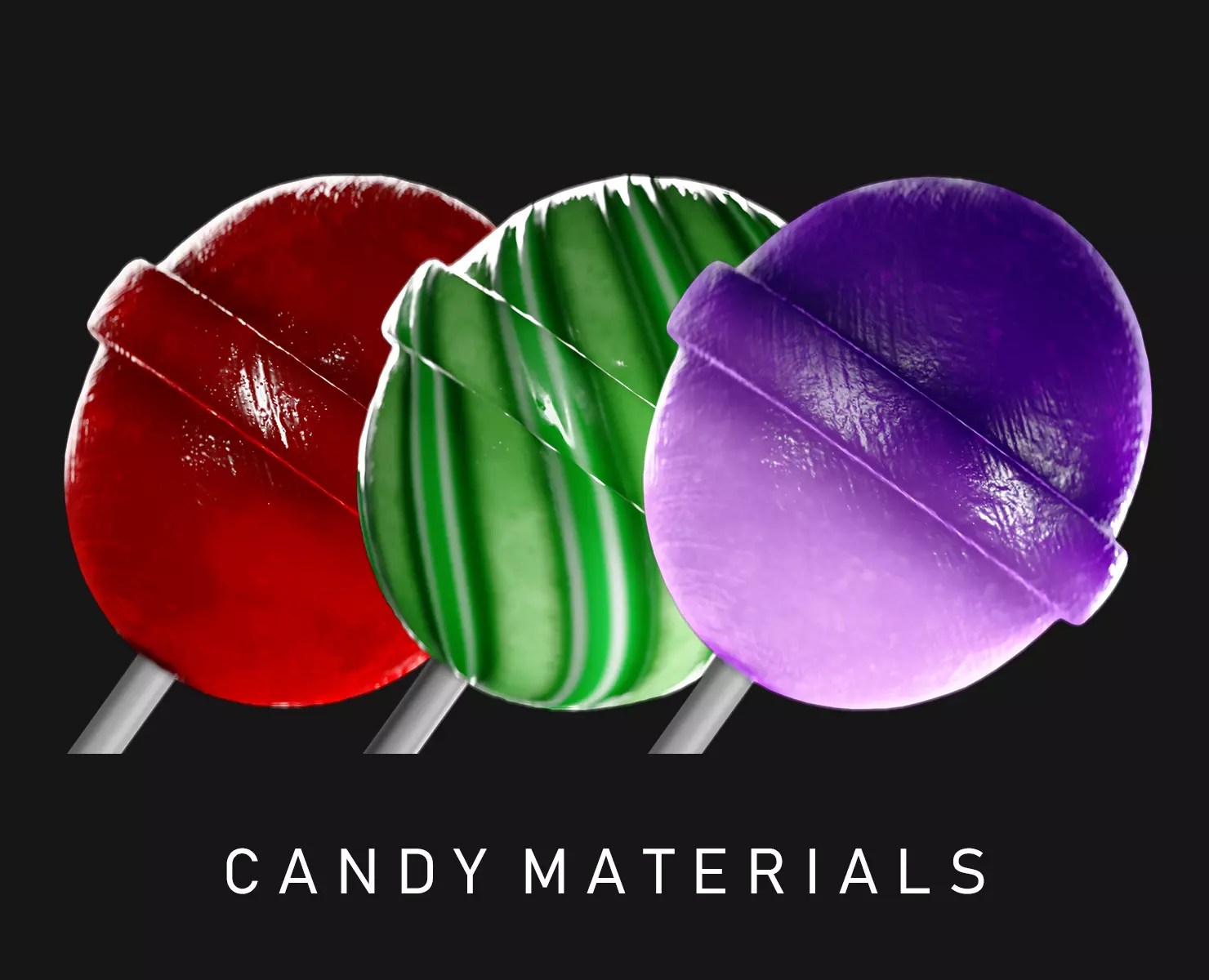 6 Free Candy Smart Materials and Video Tutorial Free 3D model_0