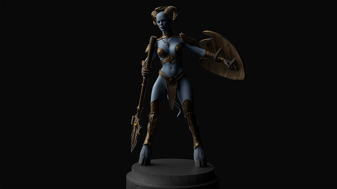 Draenei Low-poly 3D model