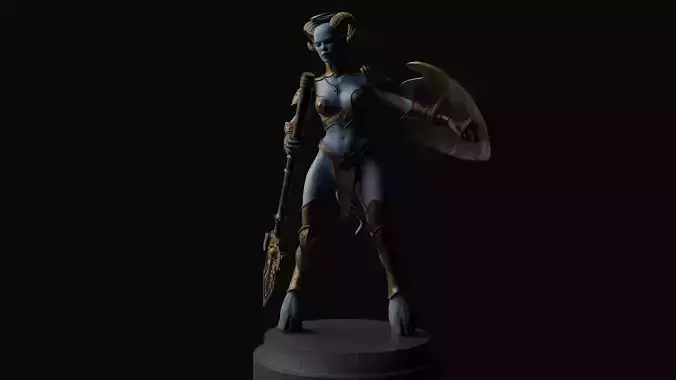 Draenei Low-poly 3D model