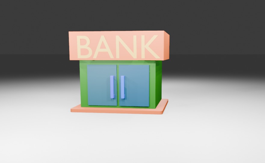 3D model of bank 3D model_2