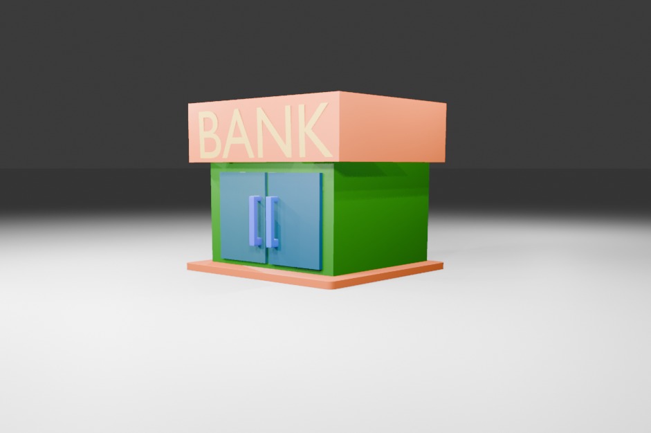3D model of bank 3D model_3
